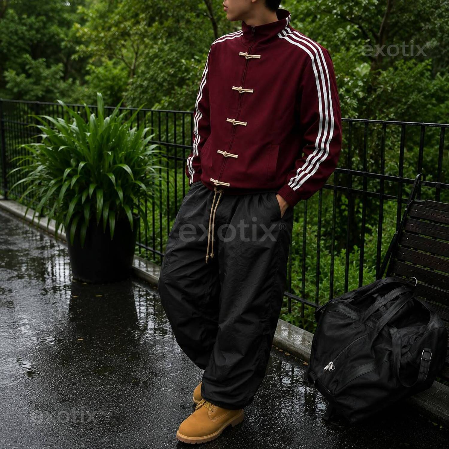 EXOTIX Full Sleeve Striped Men Jacket - Image 3