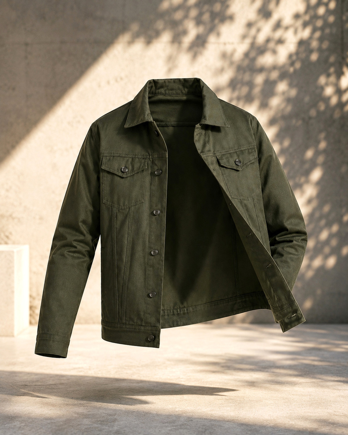 Image of MONTREZ Men Solid Casual Jacket