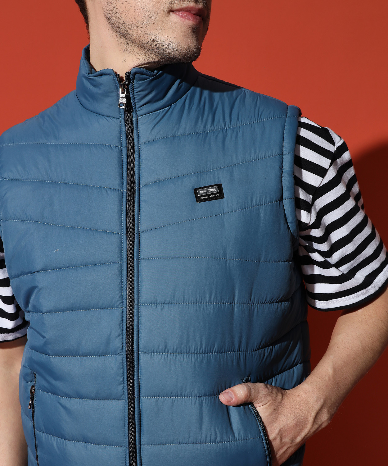 Image of Brayles Sleeveless Solid Men Jacket