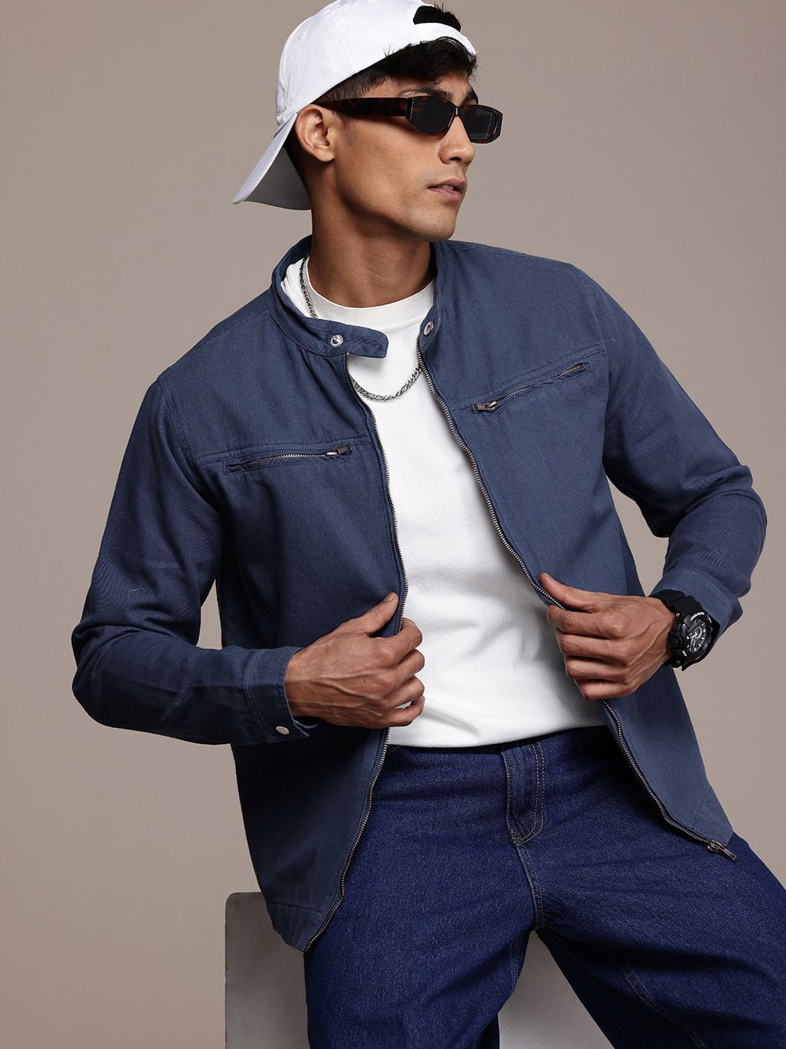 Image of WROGN Full Sleeve Solid Men Jacket