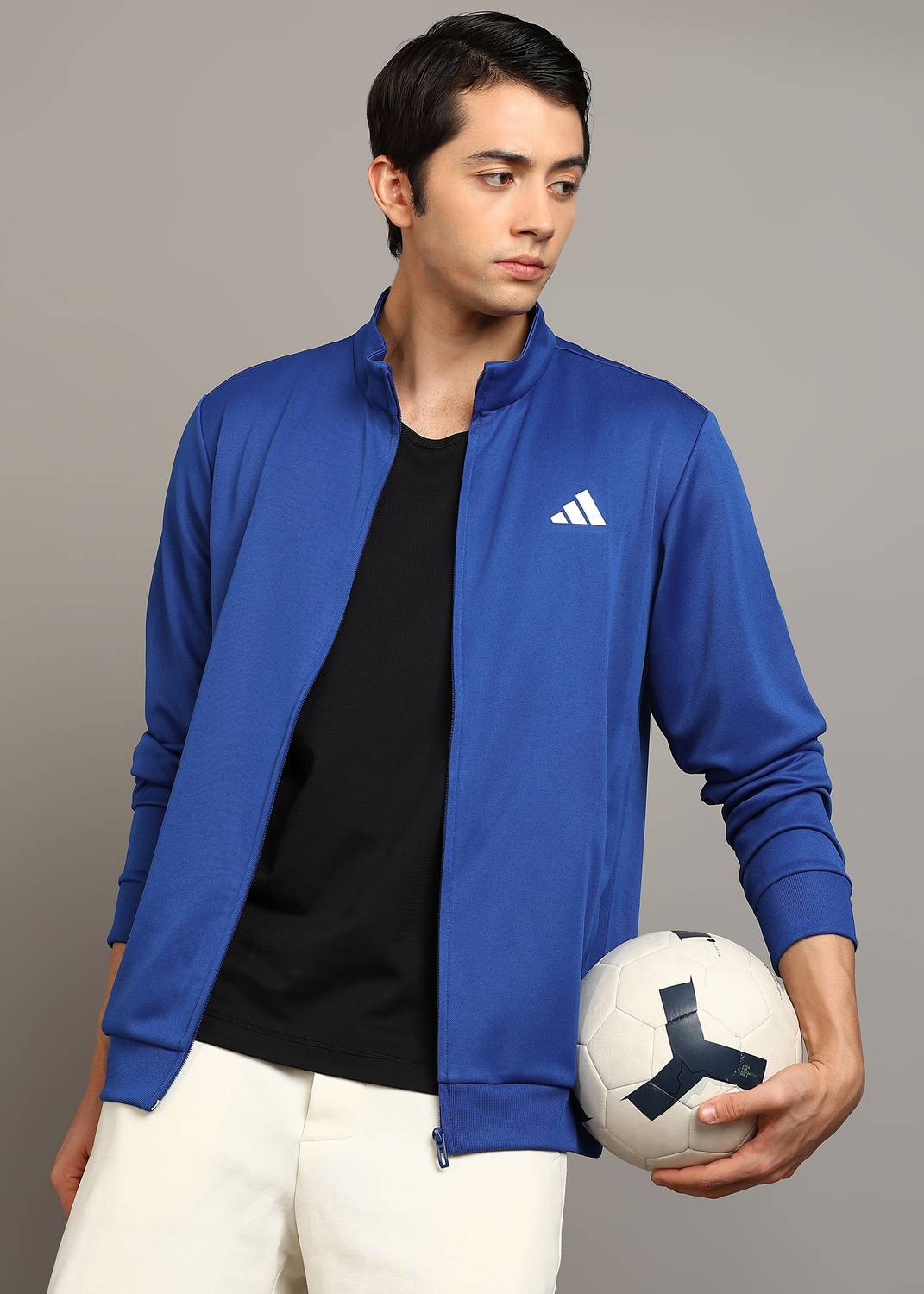 Adidas Men's Solid Full Sleeve Jacket - Image 1