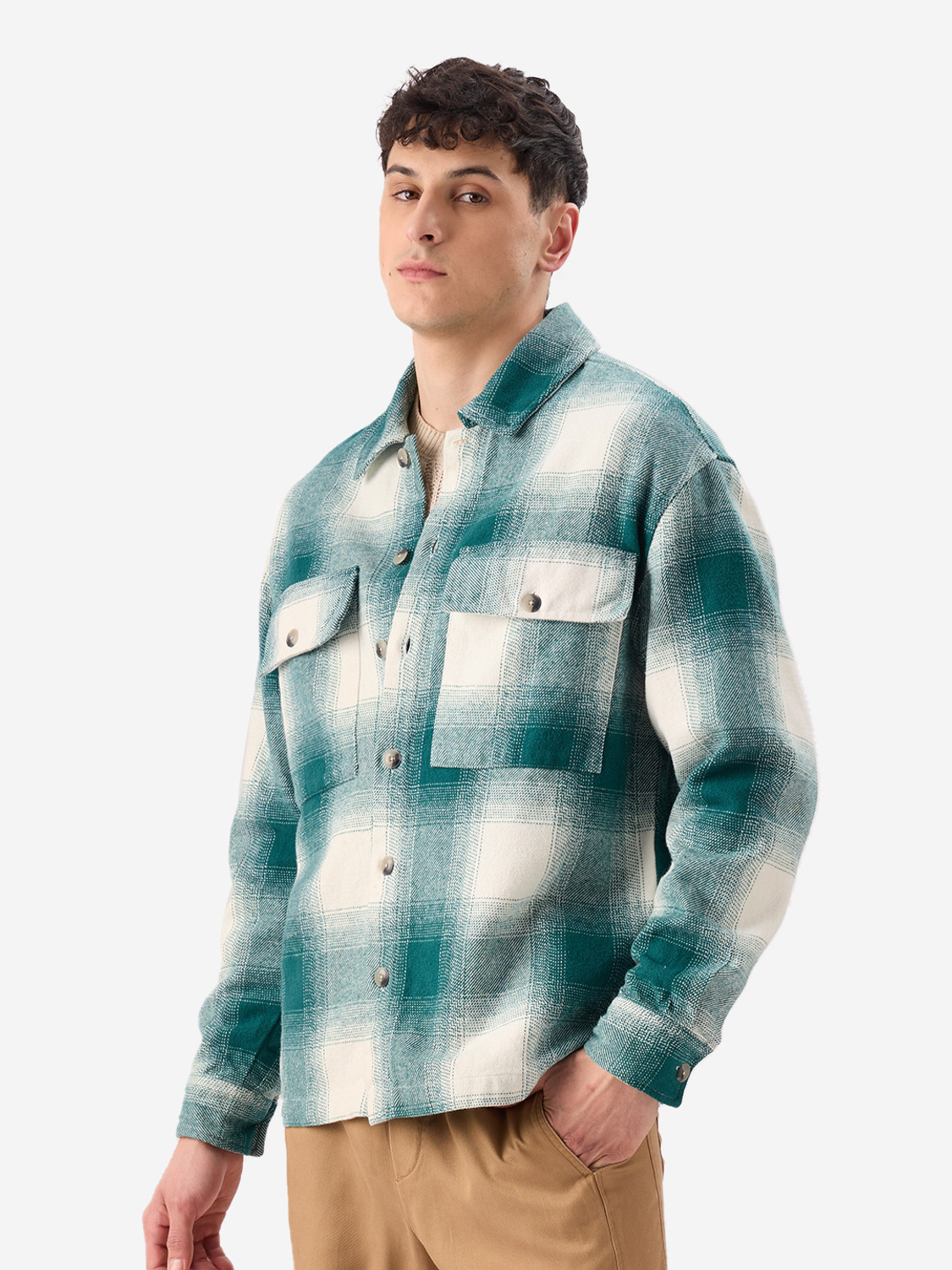 Image of The Souled Store Men Checkered Casual Multicolor Shirt