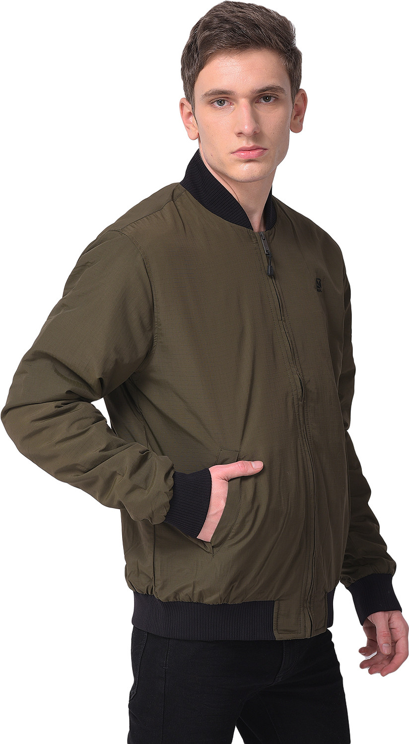 Image of WOODLAND Men Solid Casual Jacket