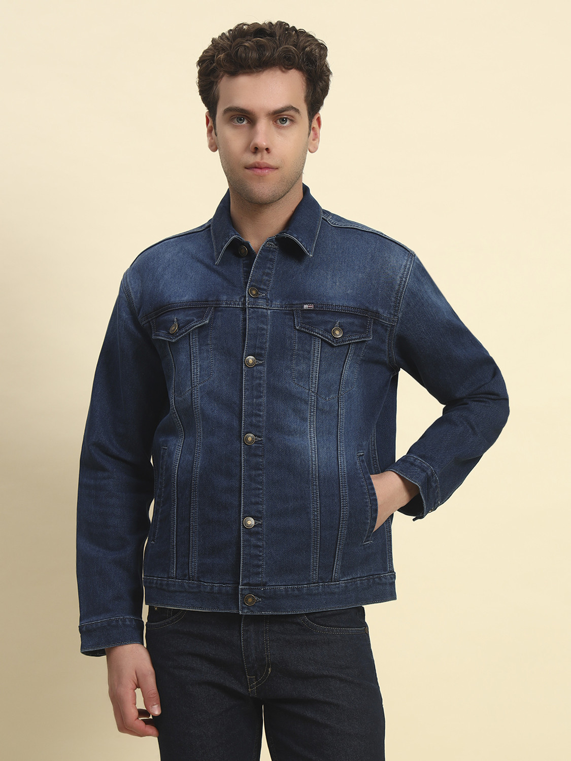 Image of CANTABIL Men Solid Jacket