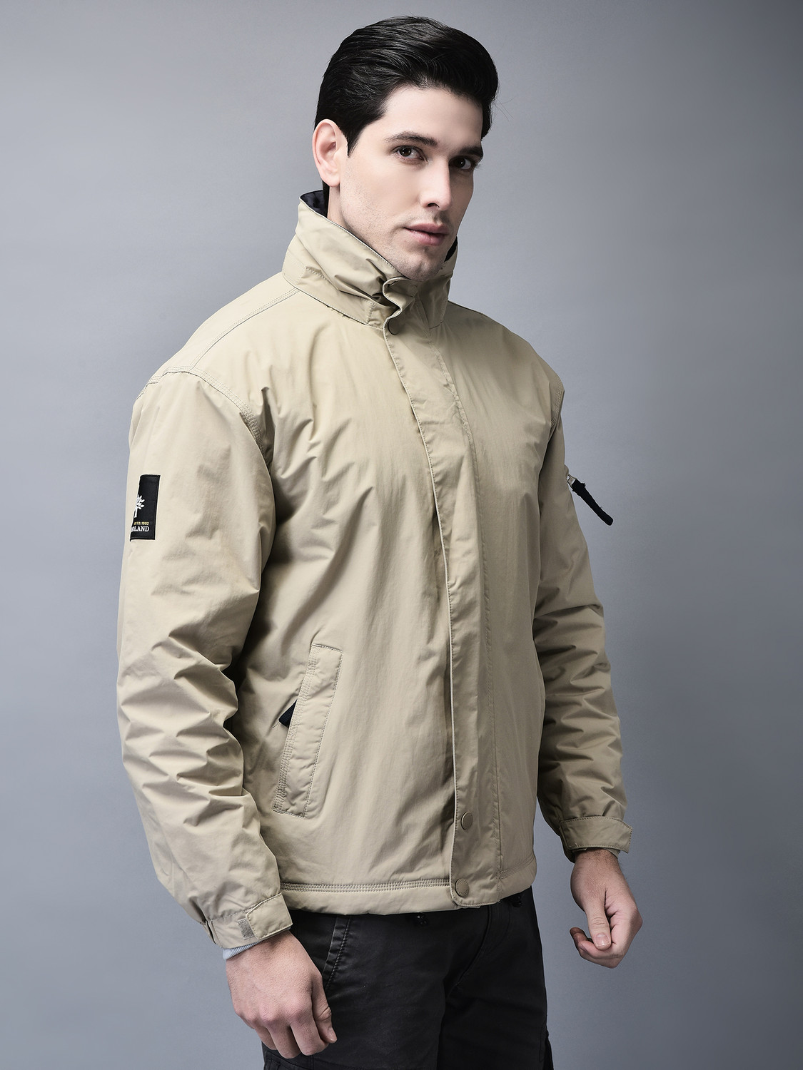 Image of WOODLAND Full Sleeve Solid Men Jacket