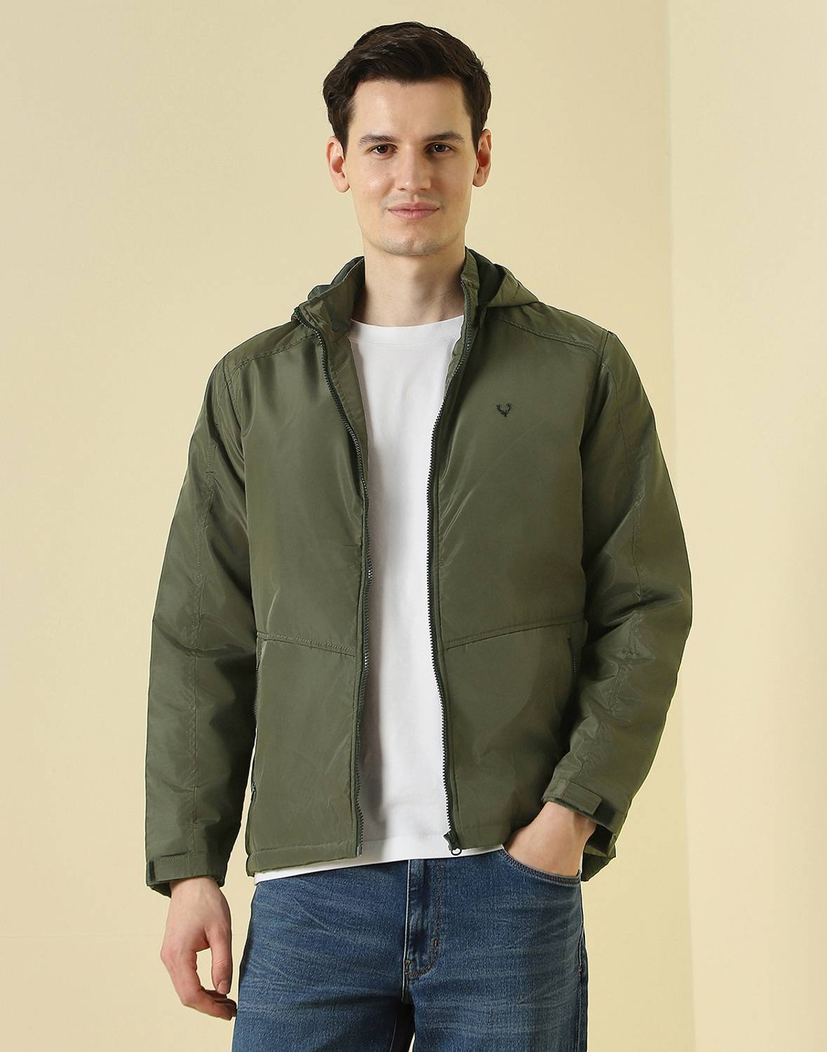 Allen Solly Full Sleeve Solid Men Jacket