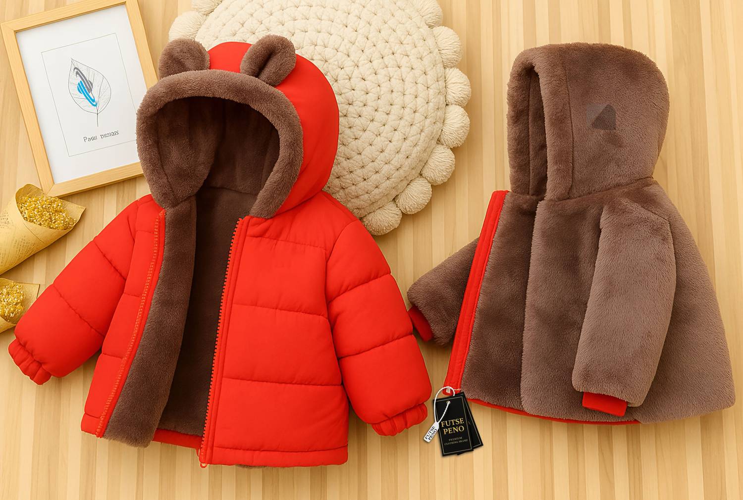 FUTSE PENO Full Sleeve Solid Boys & Girls Jacket