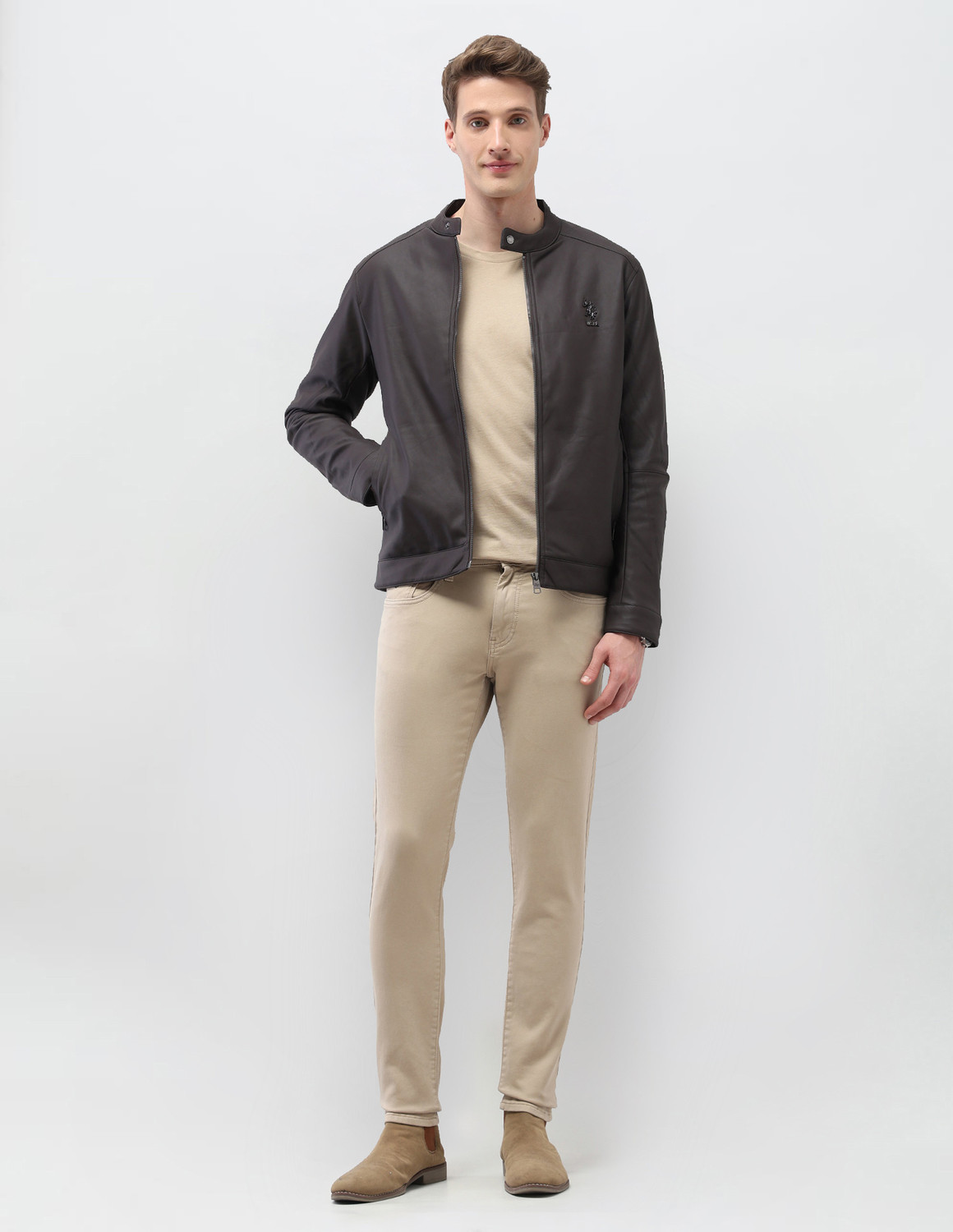 Image of U.S. Polo Assn. Denim Co. Full Sleeve Solid Men Jacket