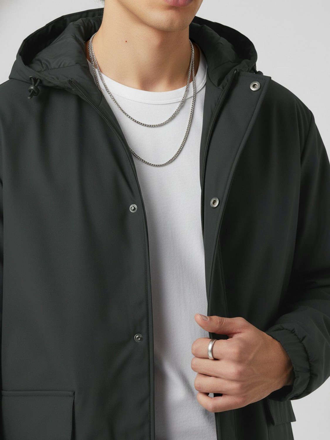 Image of Glitchez Full Sleeve Solid Men Jacket