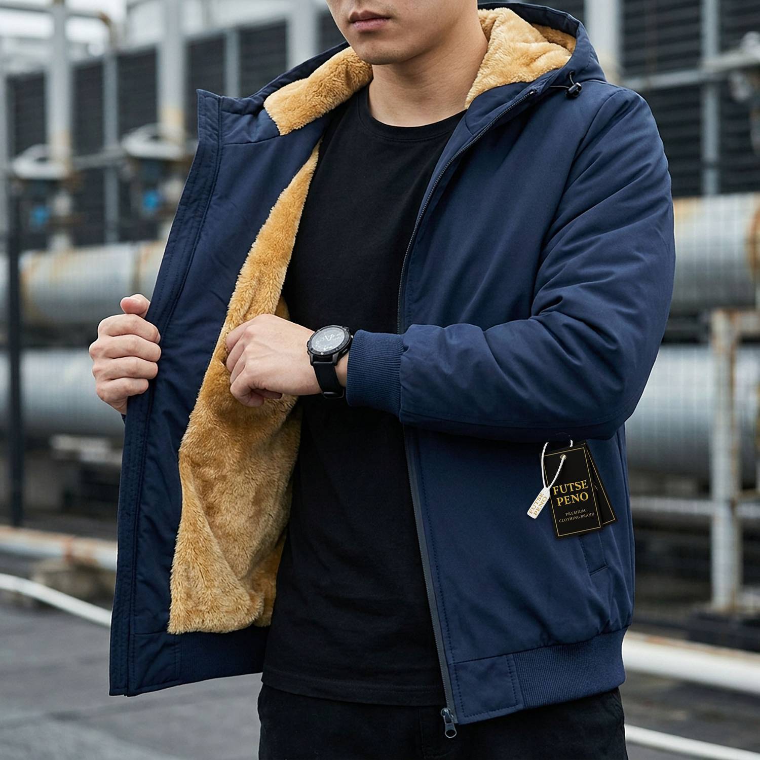FUTSE PENO Men's Full Sleeve Jacket - Image 3