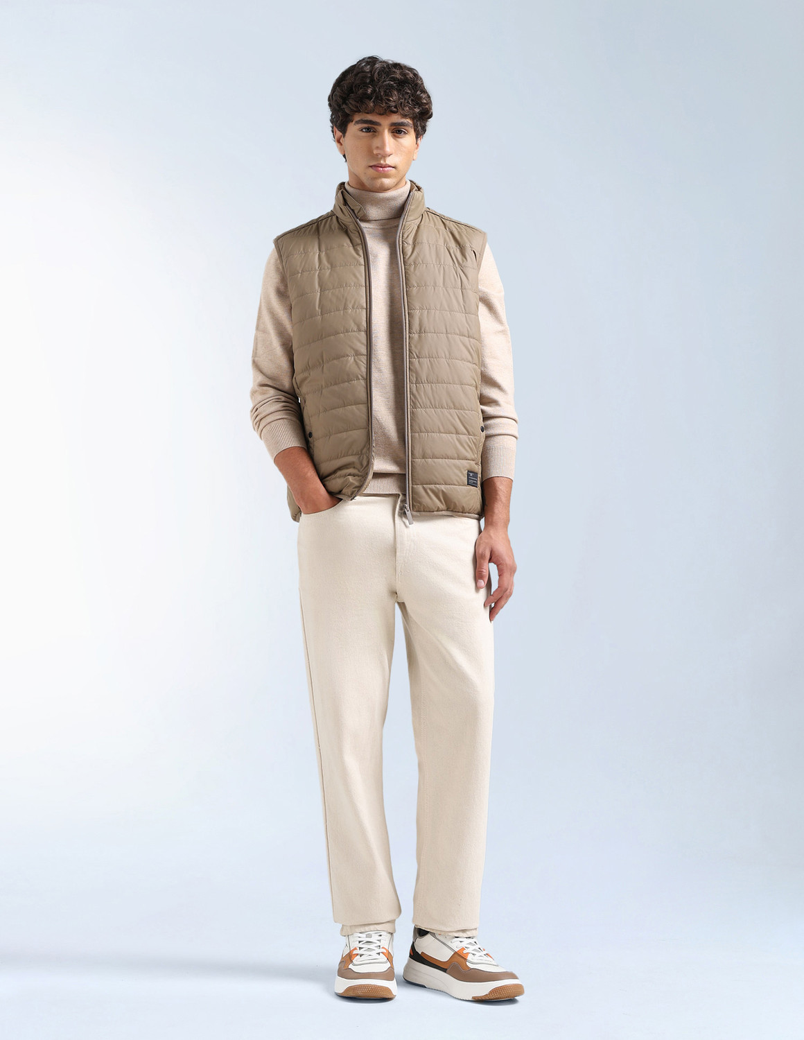 Image of FLYING MACHINE Men Solid Puffer Jacket