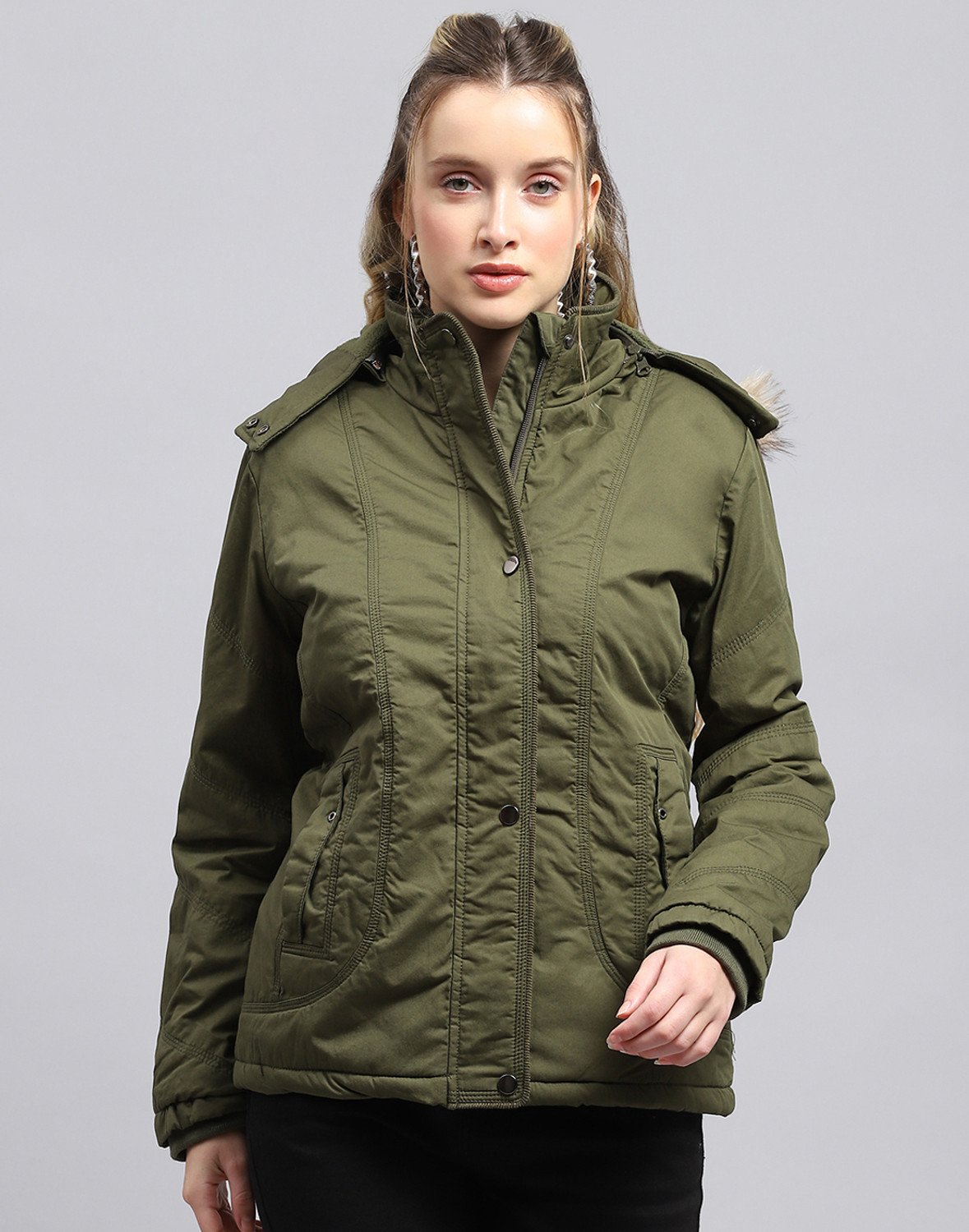Image of MONTE CARLO Full Sleeve Solid Women Jacket