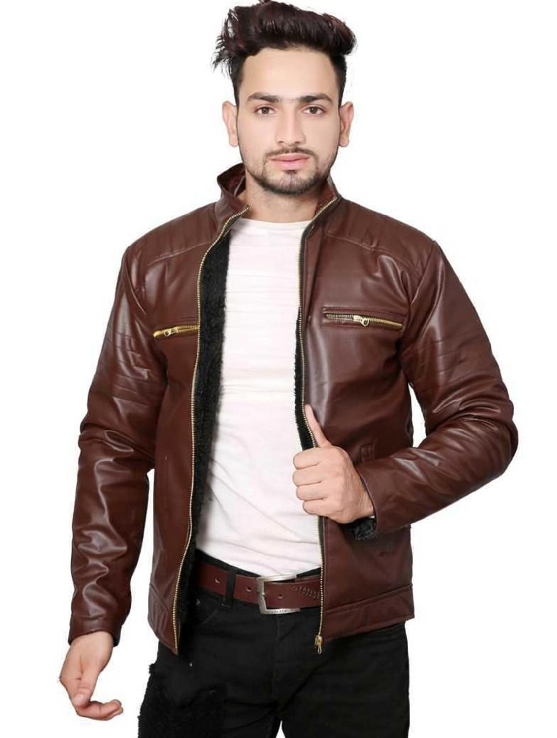 Image of A S K Full Sleeve Solid Men Jacket