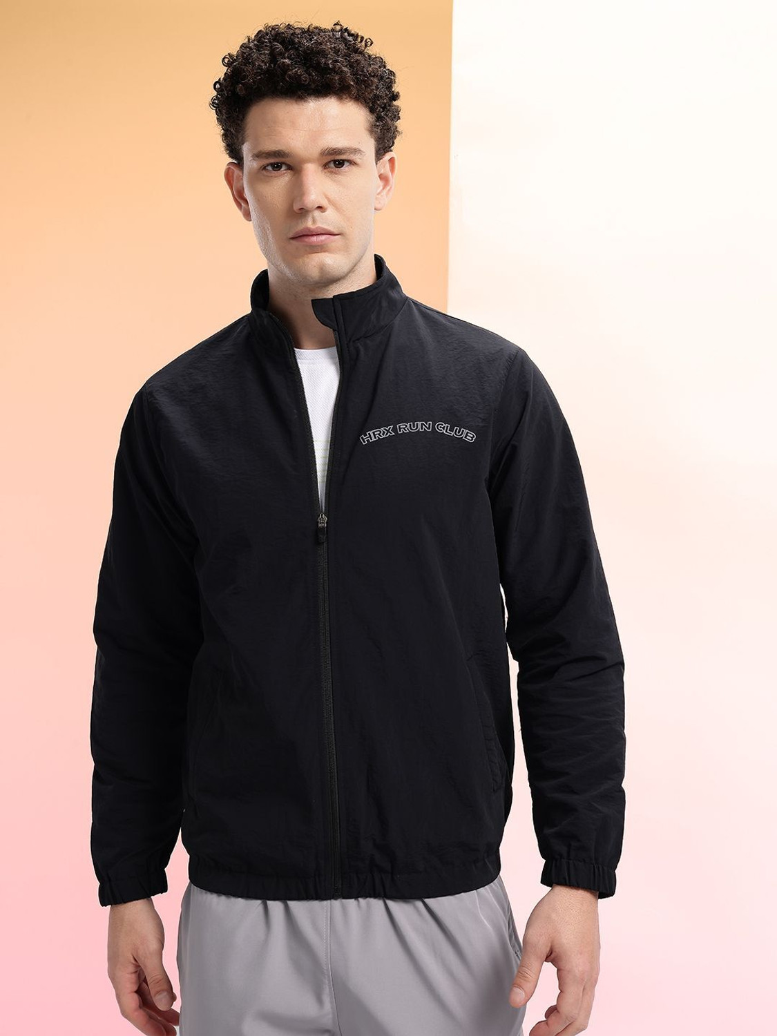 Image of HRX by Hrithik Roshan Men Solid Bomber Jacket