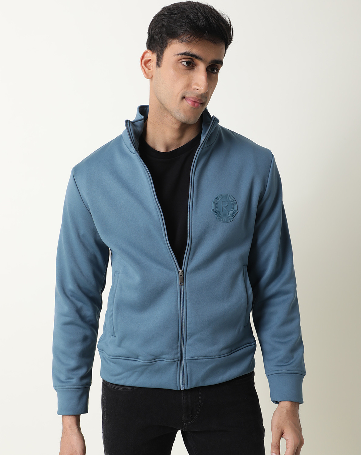 Image of RARE RABBIT Full Sleeve Solid Men Jacket