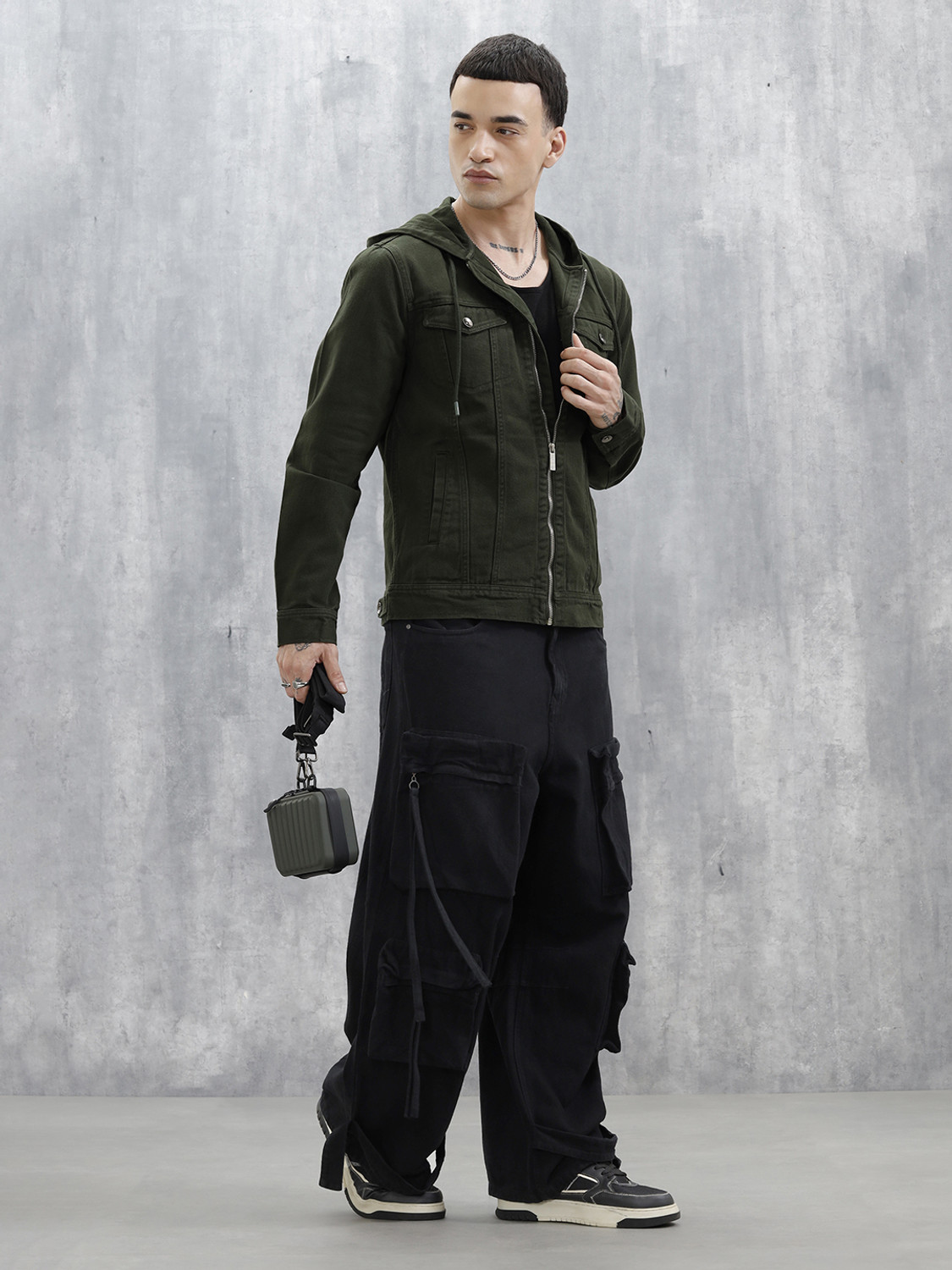 Image of WROGN Men Solid Casual Jacket