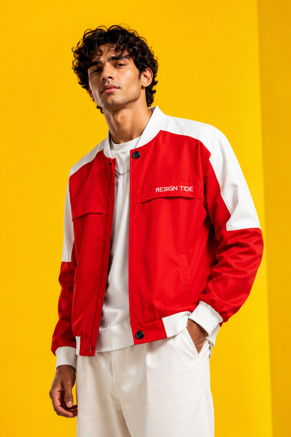 Image of LIZBEE Full Sleeve Colorblock Men Jacket