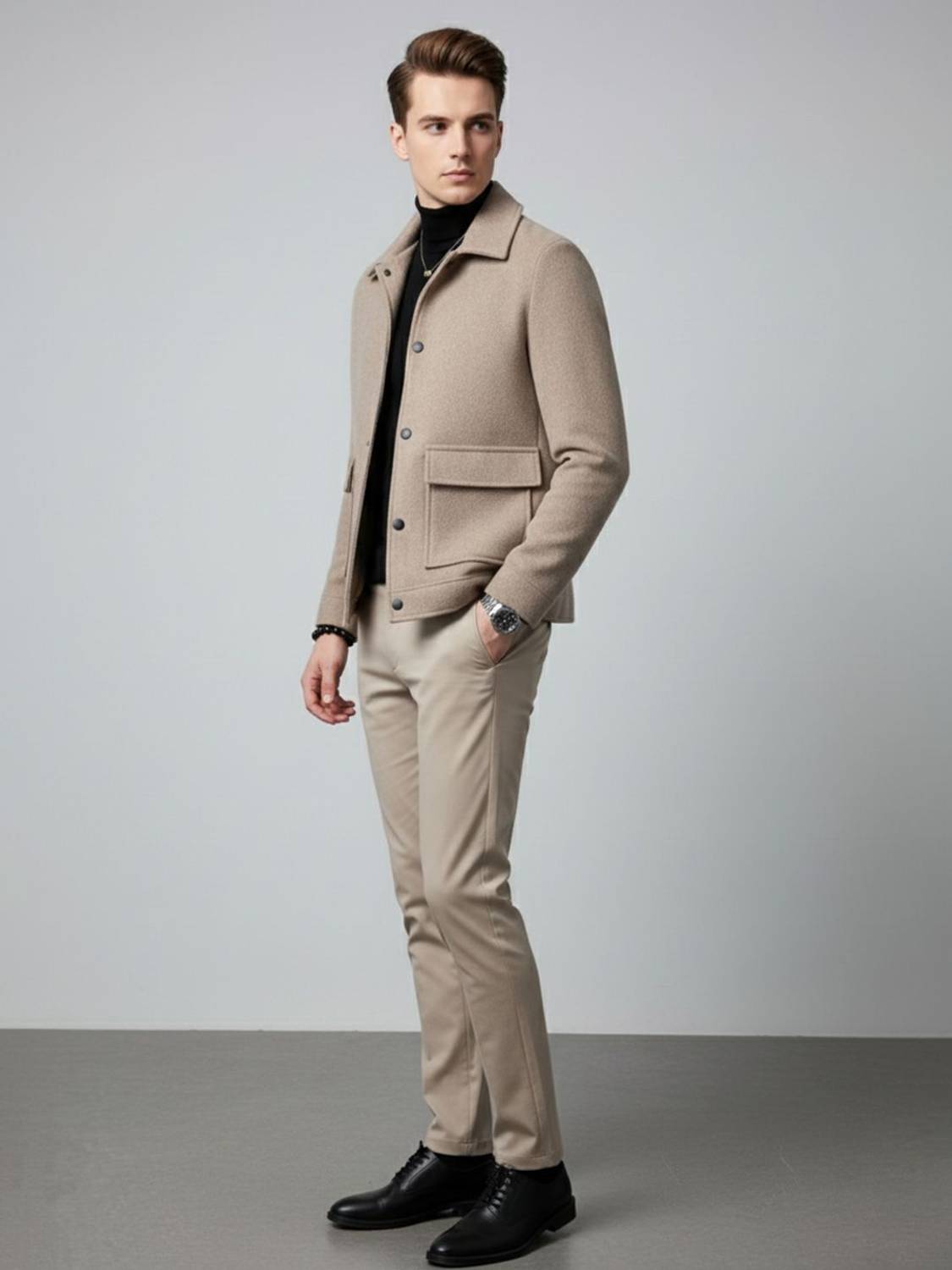 HERE&NOW Full Sleeve Solid Men Jacket - Image 2