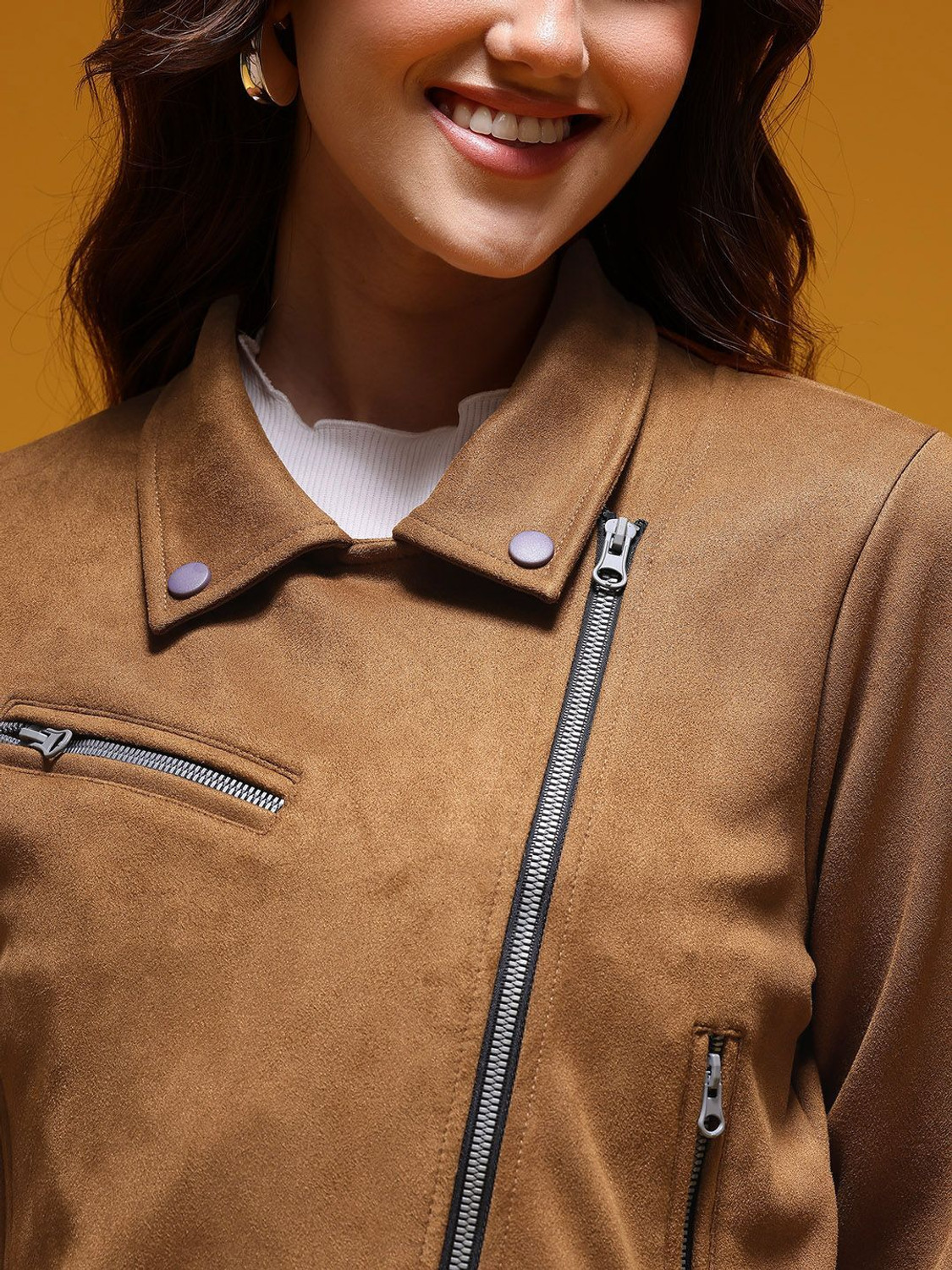 Image of HERE&NOW Full Sleeve Solid Women Jacket