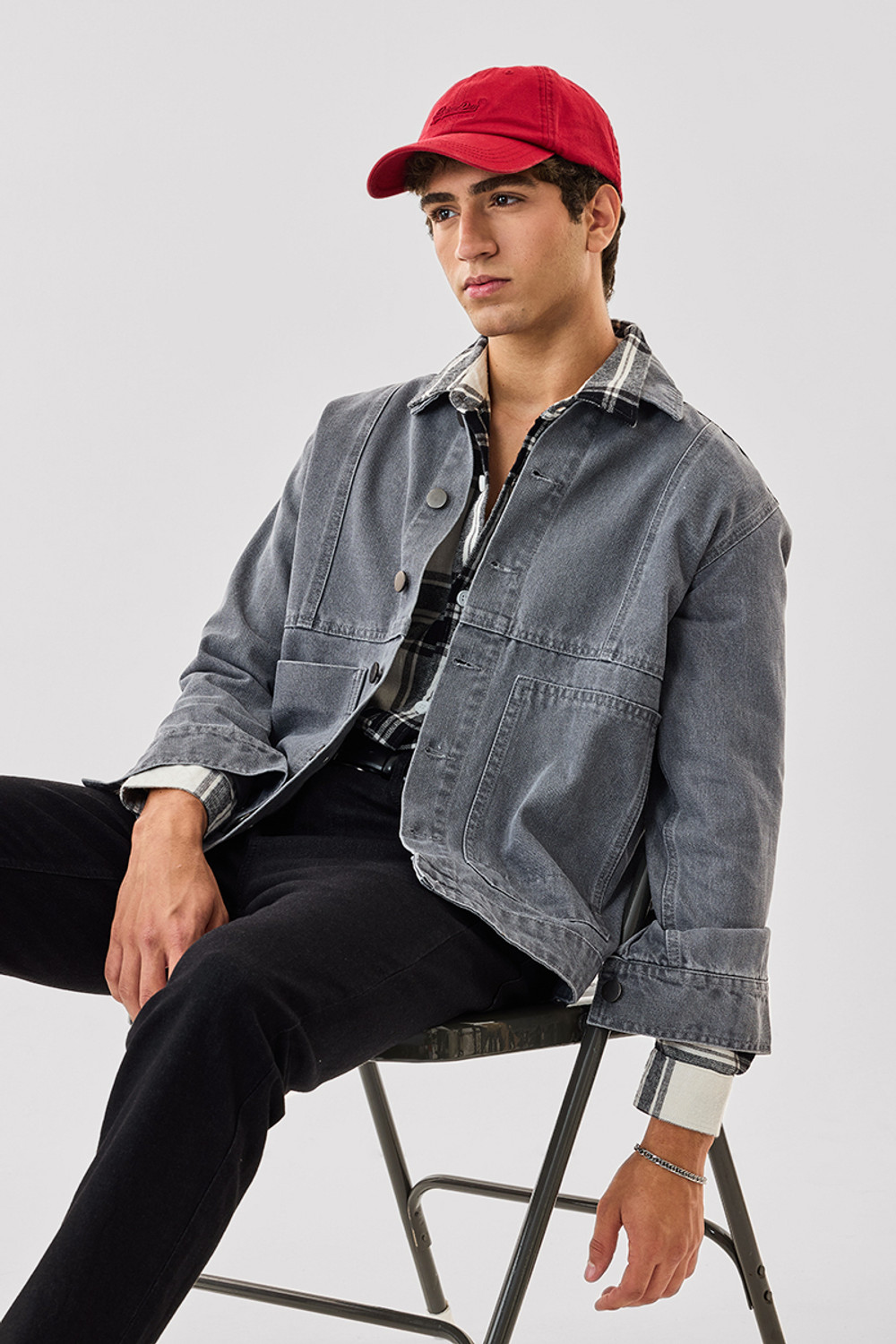 Image of Snitch Men Solid Casual Jacket