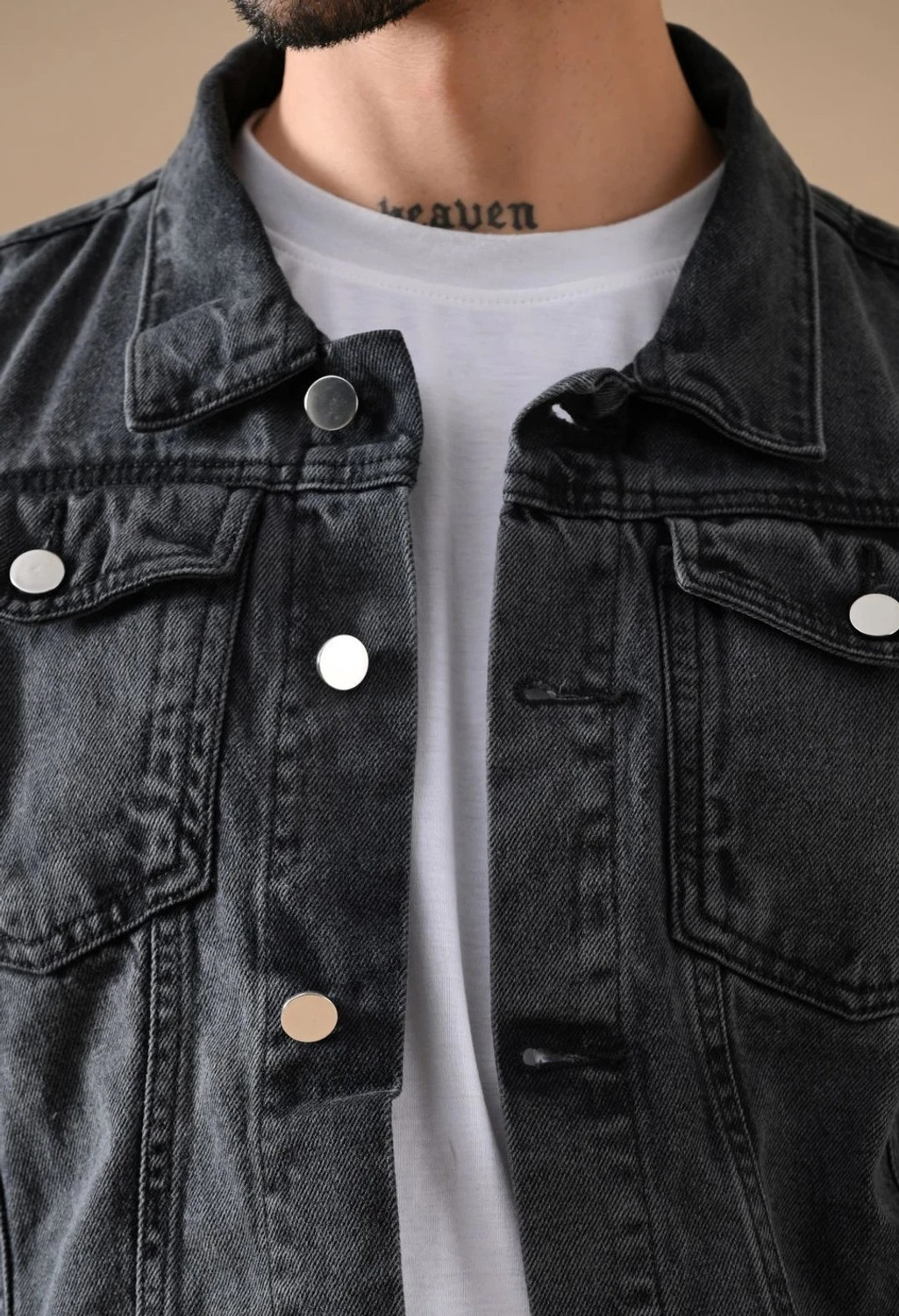 Image of DAK Full Sleeve Solid Men Denim Jacket