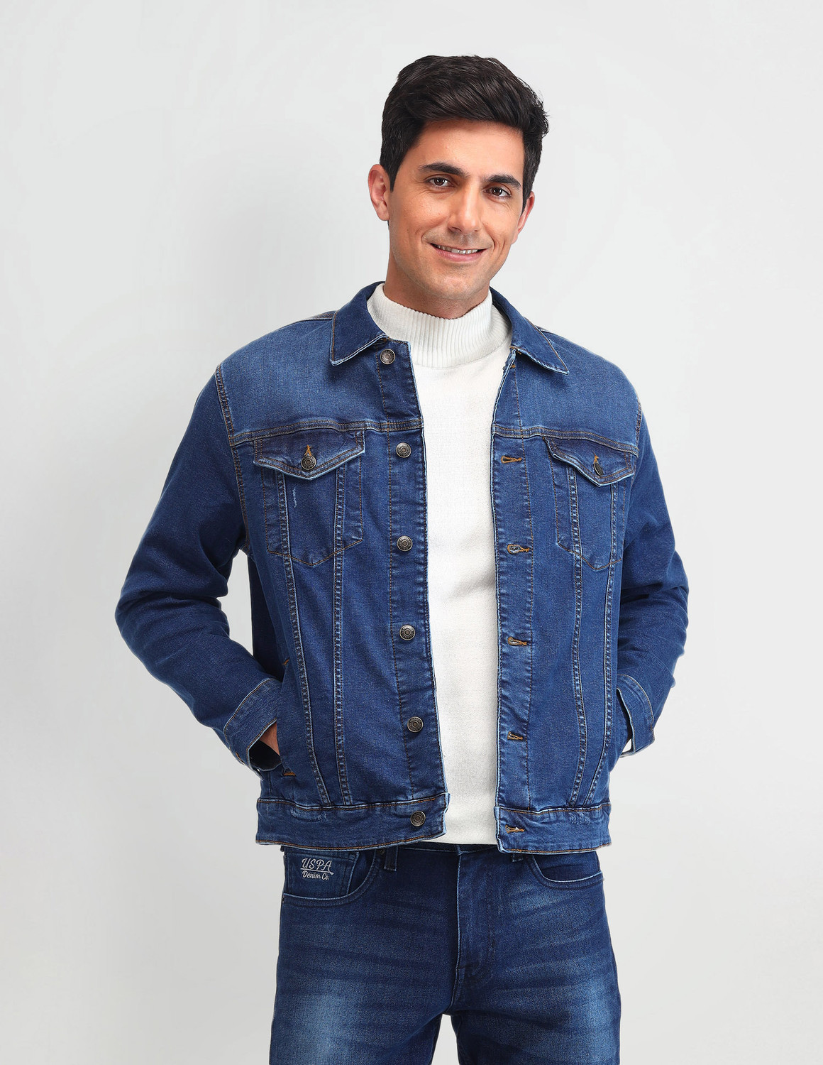 Image of U.S. POLO ASSN. Full Sleeve Solid Men Jacket