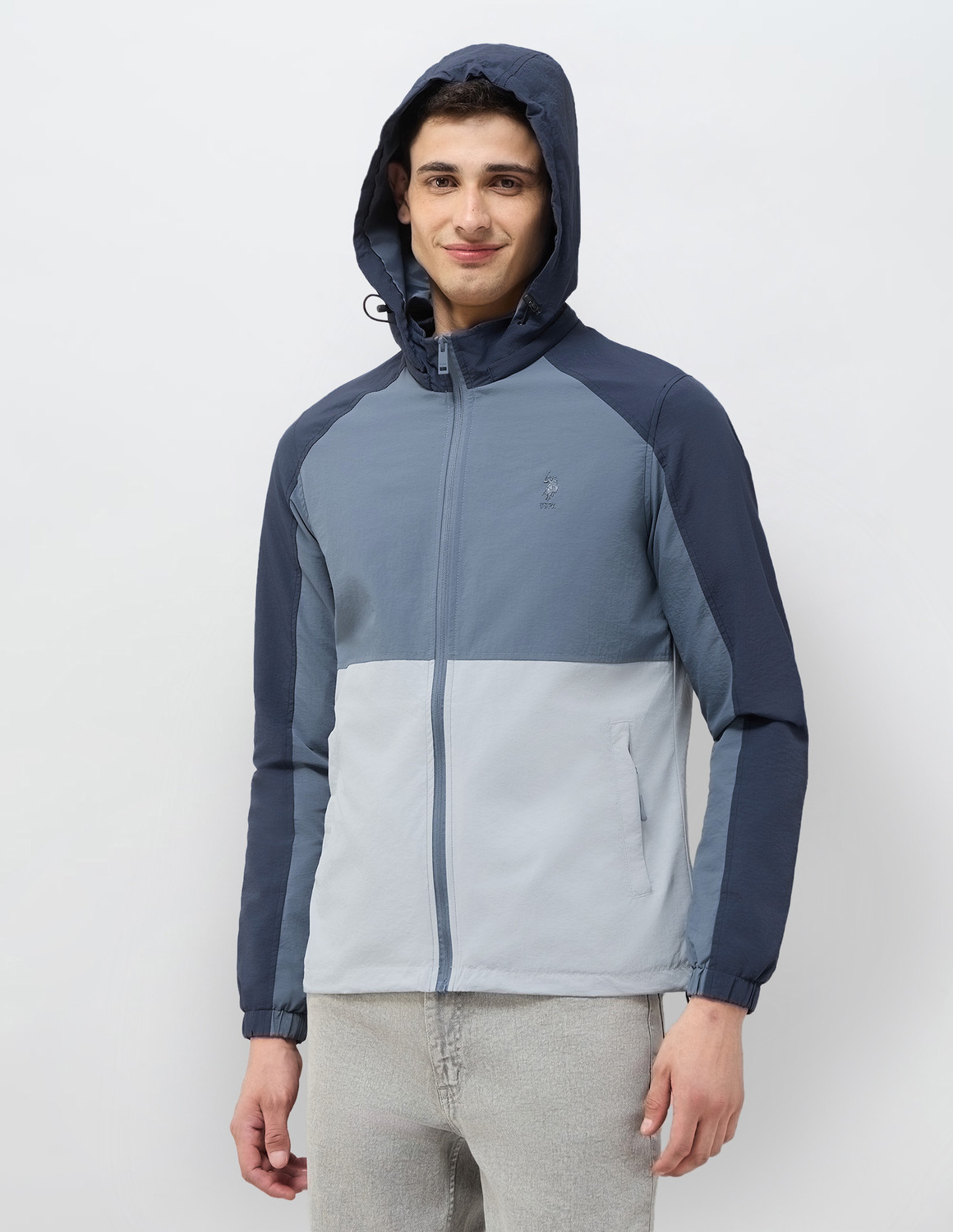 Image of U.S. POLO ASSN. Full Sleeve Colorblock Men Jacket