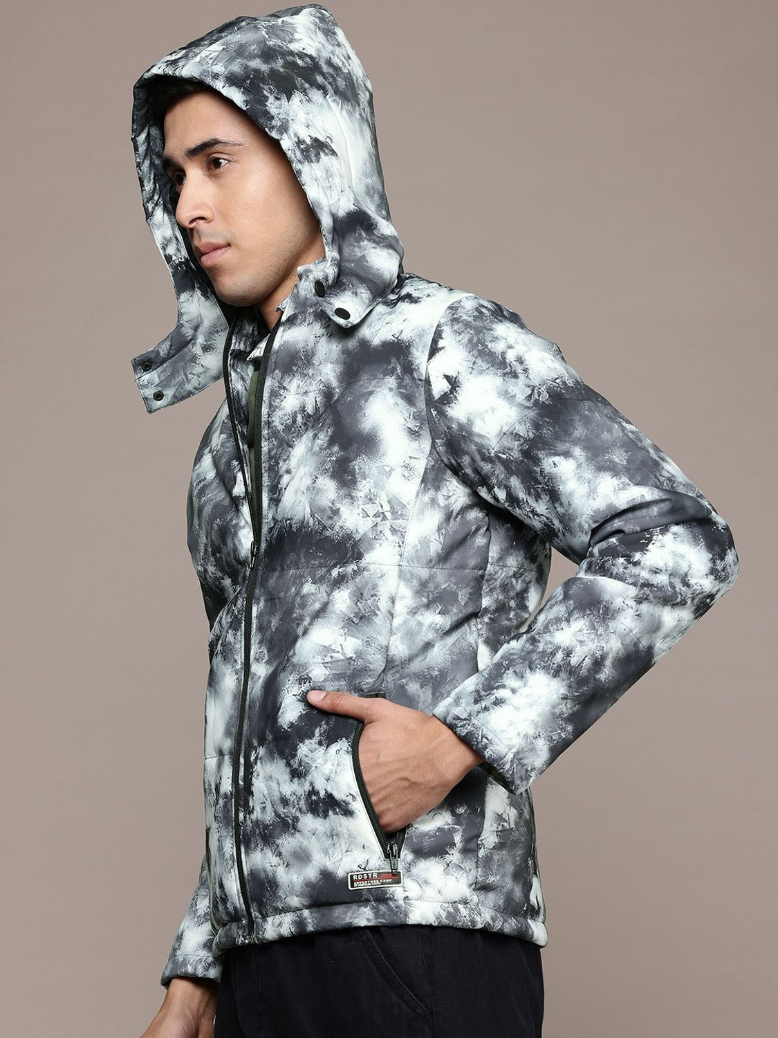 Image of Roadster Men Printed Padded Jacket