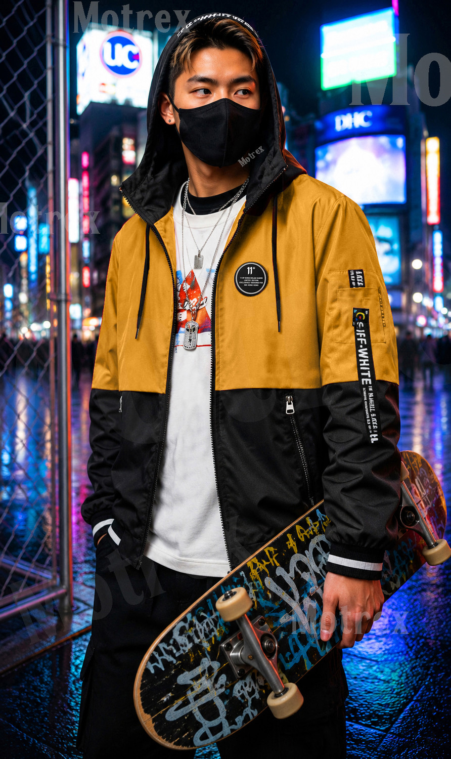 Image of MOTREX Men Colorblock Casual Jacket