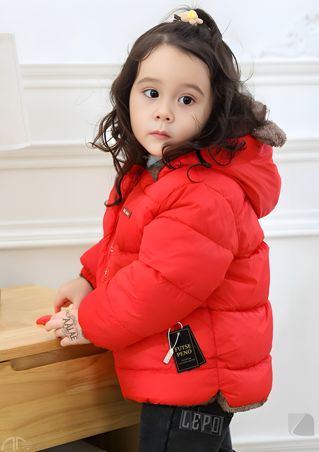 Image of FUTSE PENO Full Sleeve Self Design Boys & Girls Jacket
