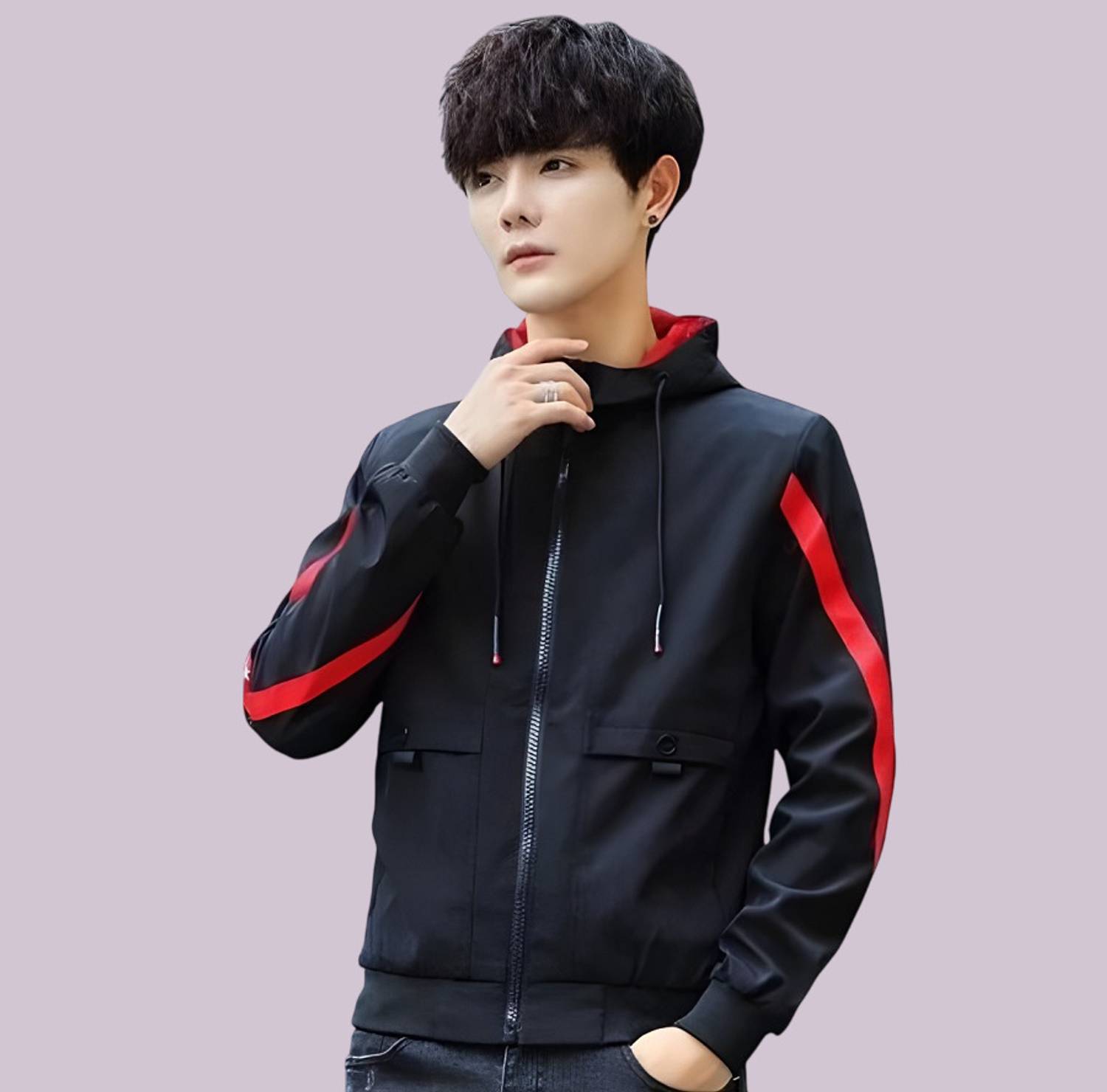 JNH Men Full Sleeve Colorblock Jacket - Image 3
