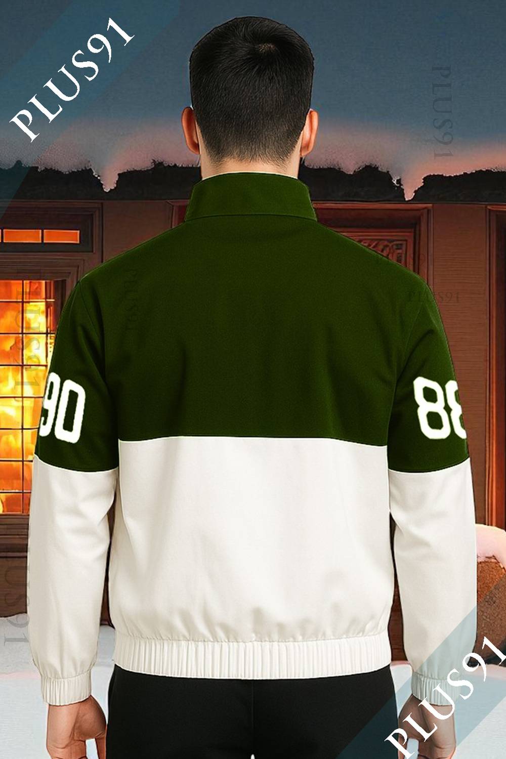 Plus91 Full Sleeve Colorblock Men Jacket - Image 2