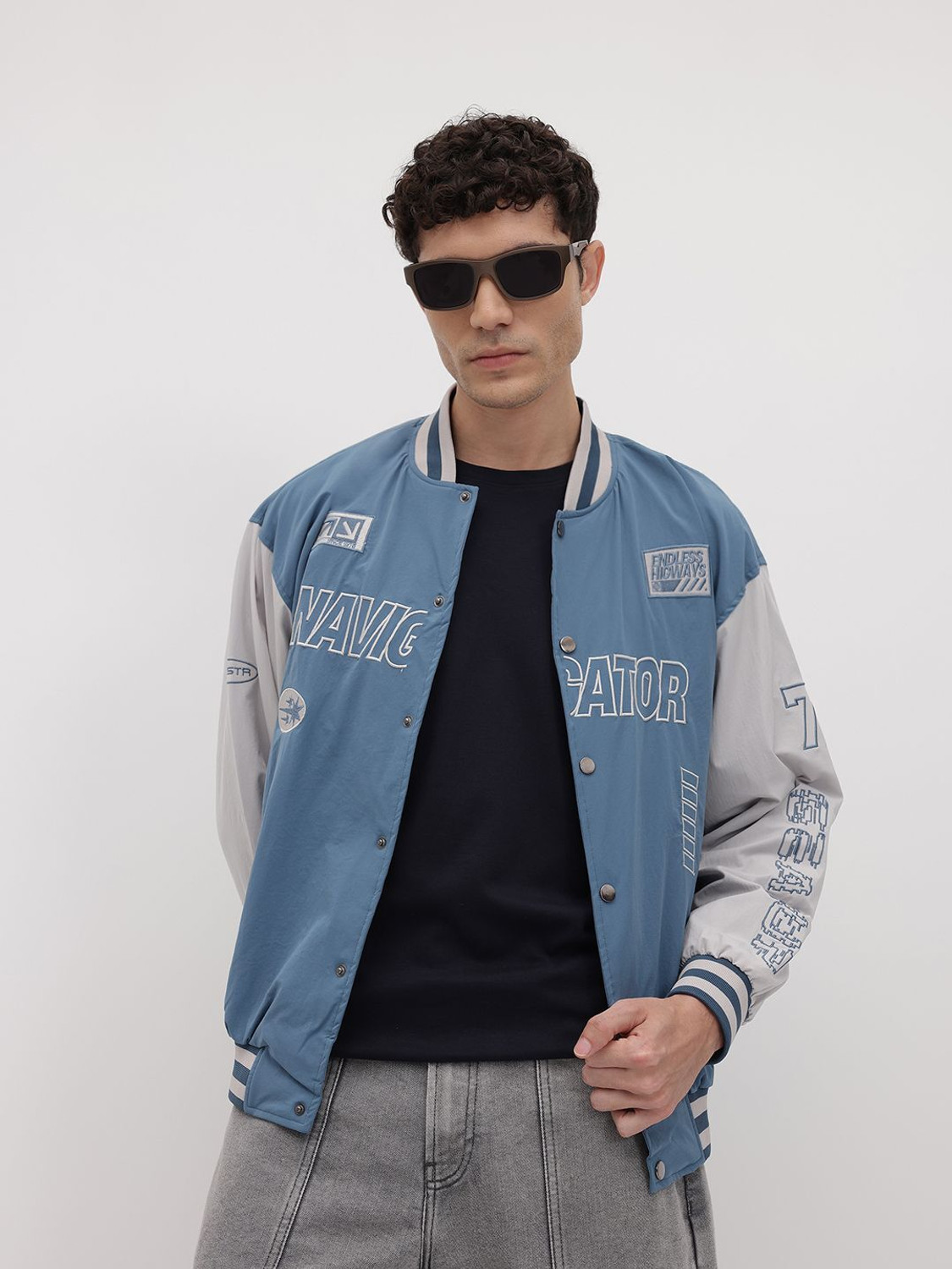 Image of Roadster Full Sleeve Embroidered Men Jacket