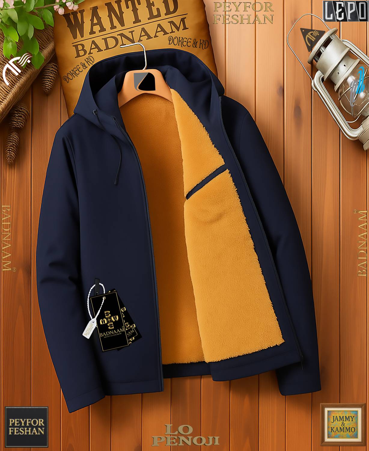 Badnaam Full Sleeve Solid Men & Women Jacket