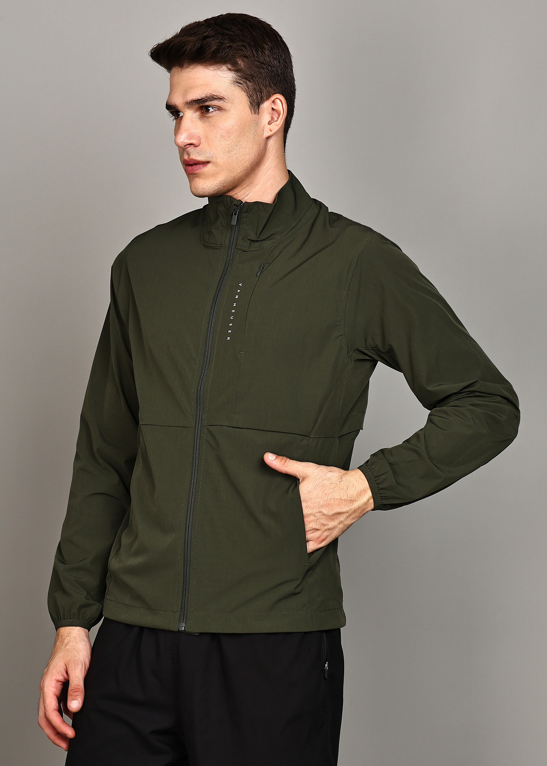 Image of VAN HEUSEN Men Solid Casual Jacket