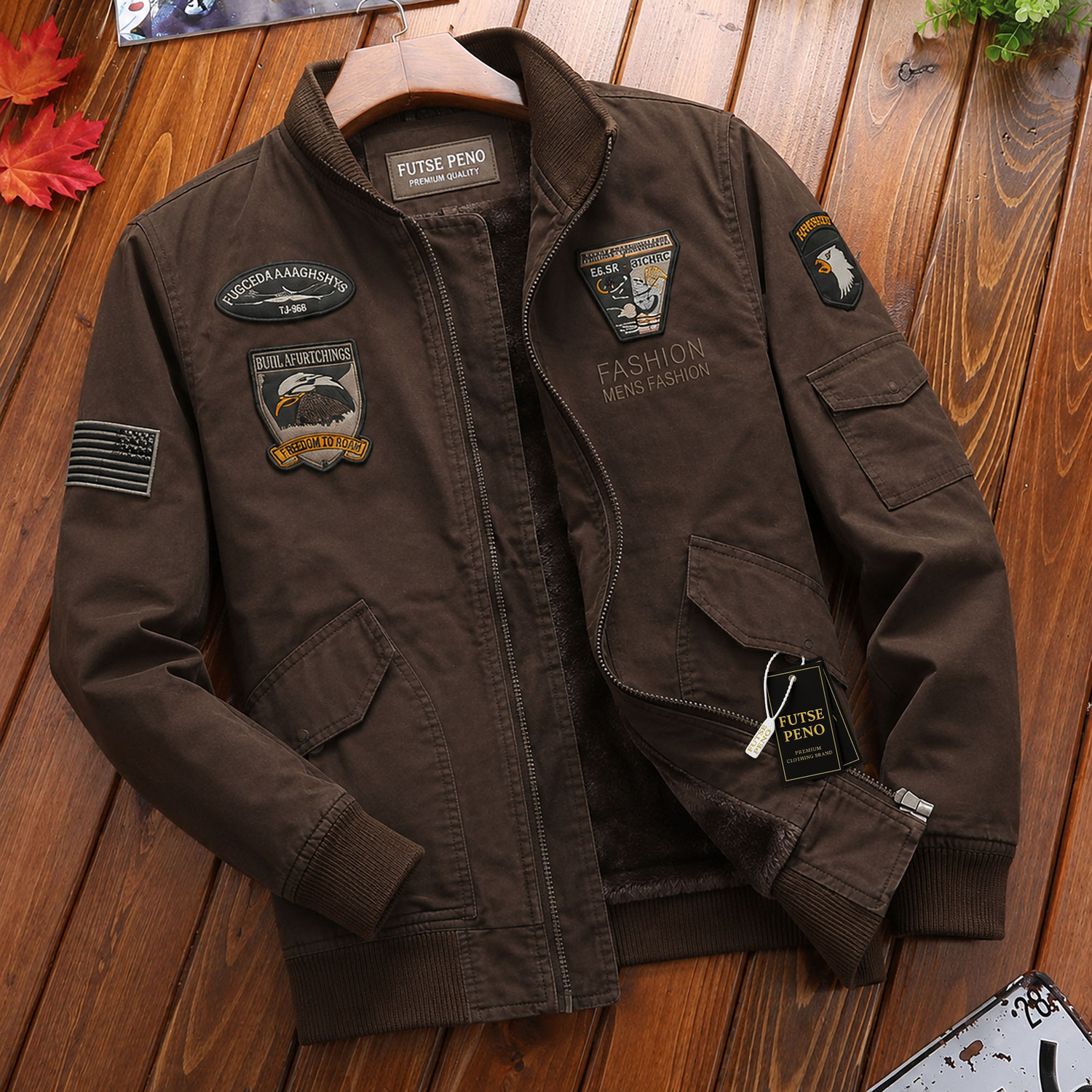 Image of FUTSE PENO Full Sleeve Printed Men Jacket