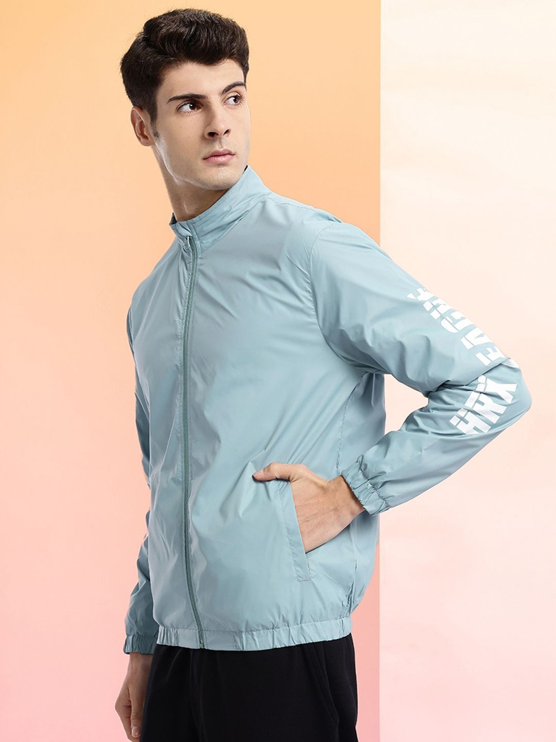 Image of HRX by Hrithik Roshan Full Sleeve Solid Men Tailored Jacket