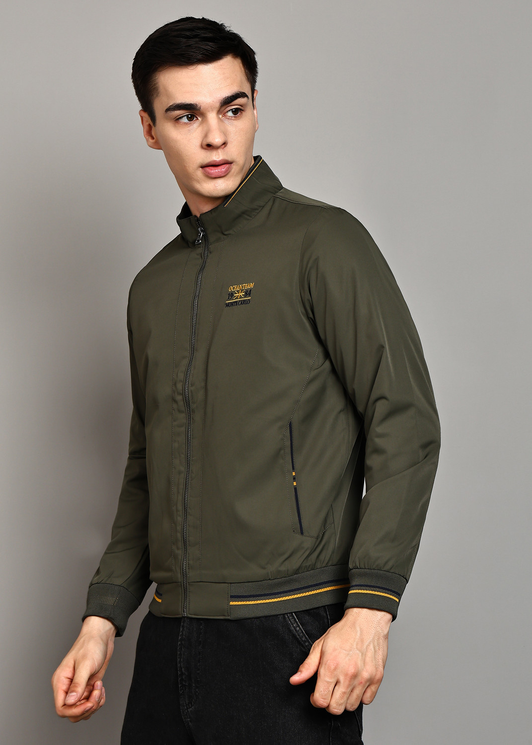 Image of MONTE CARLO Men Solid Casual Jacket