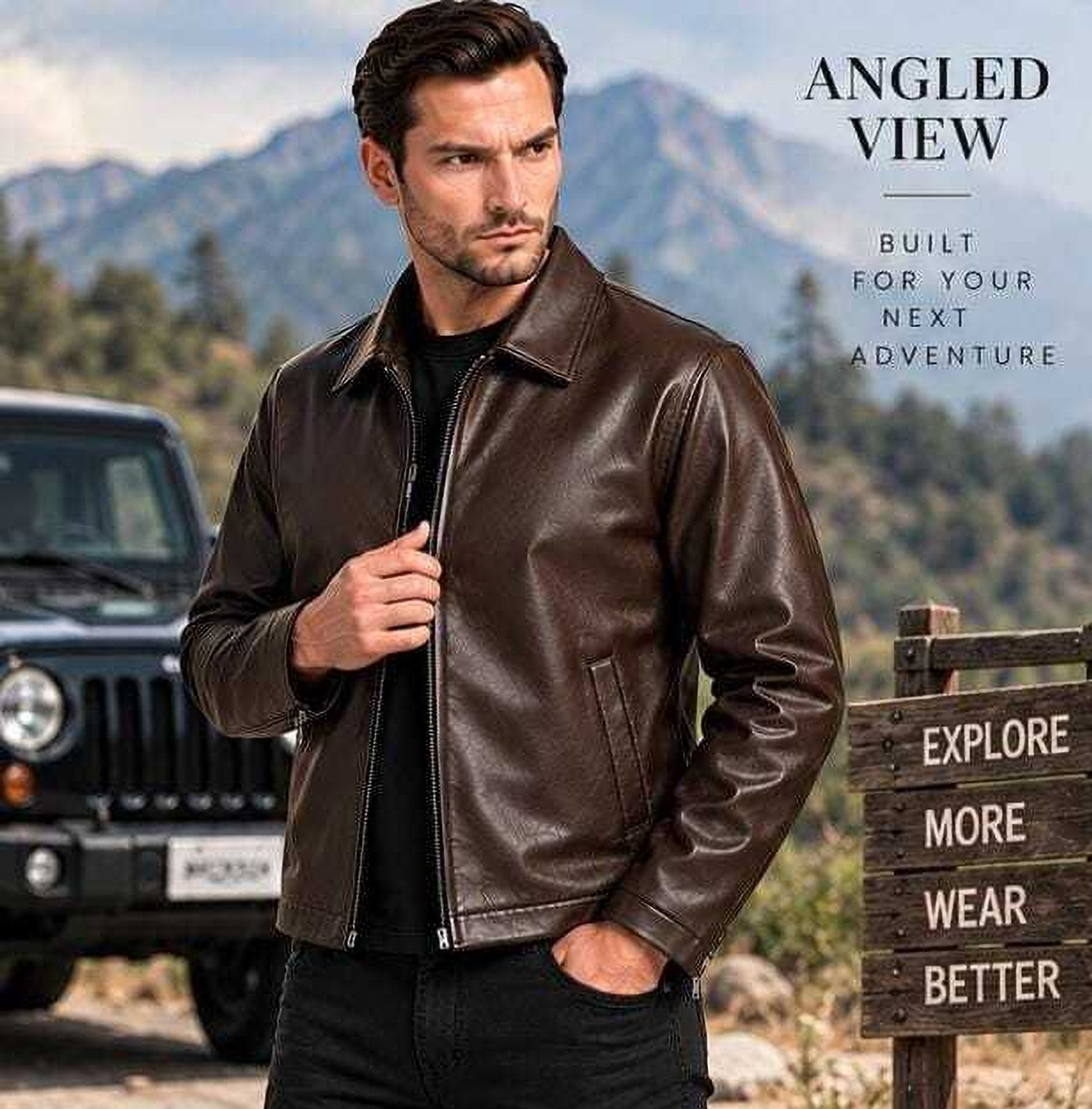 Image of NEW ZONE Full Sleeve Solid Men Jacket
