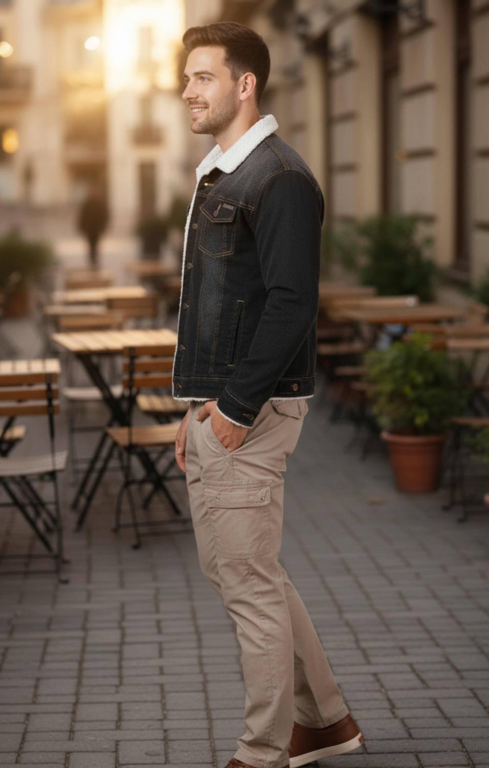 NUEVOSPORTA Full Sleeve Washed Men Denim Jacket Blue - Image 4