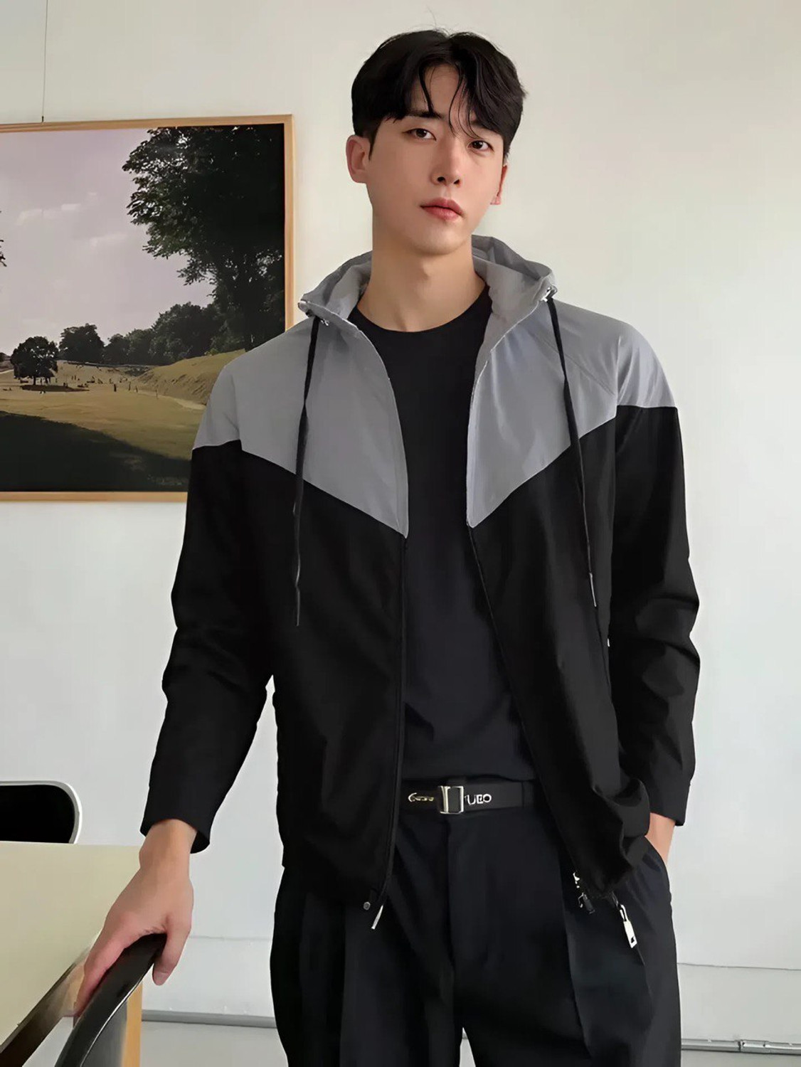 Image of HouseOfCommon WINDCHEATER JACKET FOR MEN Chevron /Zig Zag Men Wind Cheater