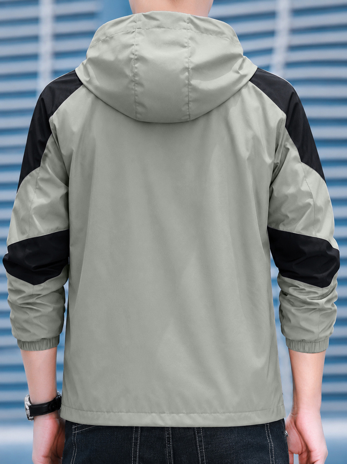 Image of Plus91 Full Sleeve Colorblock Men Jacket