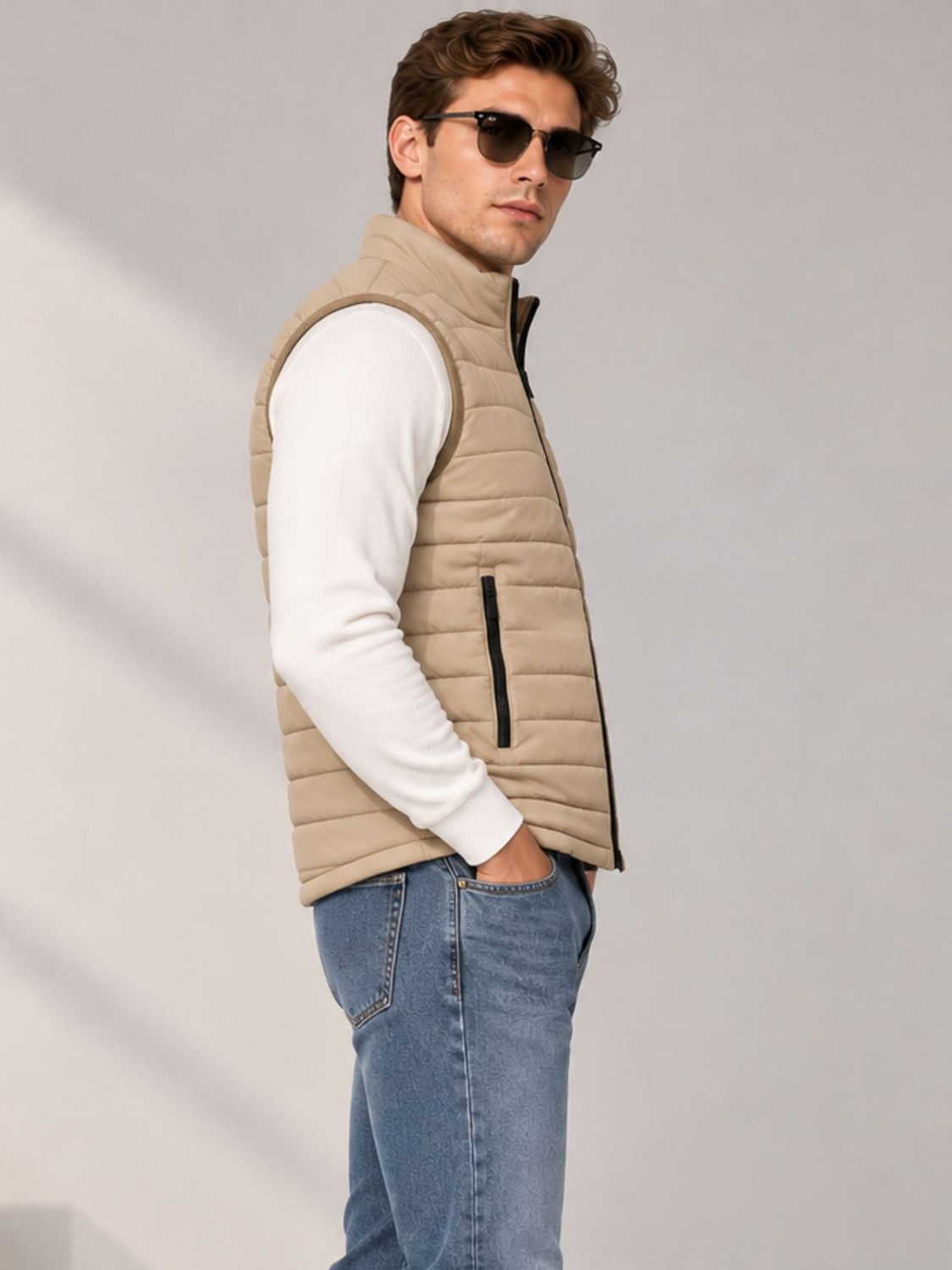Image of NUEVOSPORTA Men Solid Puffer Jacket
