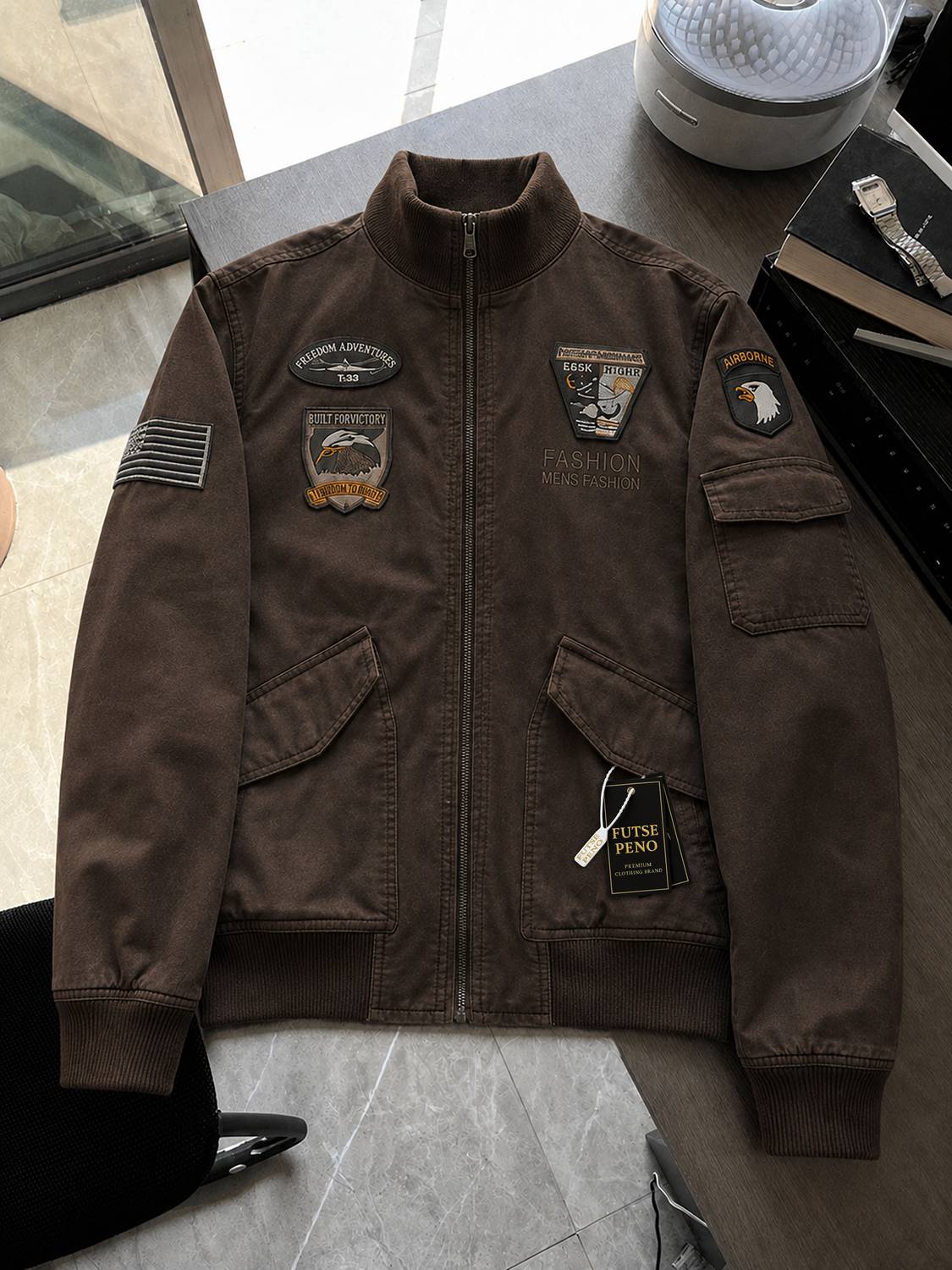 FUTSE PENO Full Sleeve Applique Men Jacket - Image 3