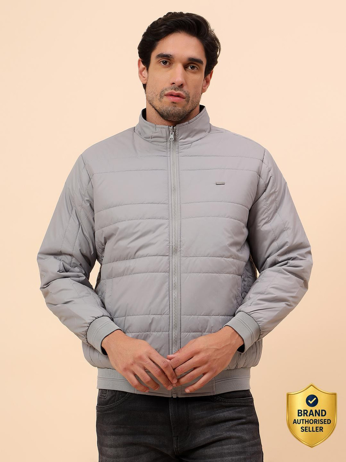 Image of CANTABIL Men Solid Bomber Jacket