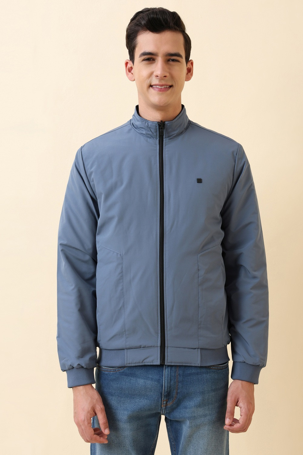 Image of Allen Solly Full Sleeve Solid Men Jacket