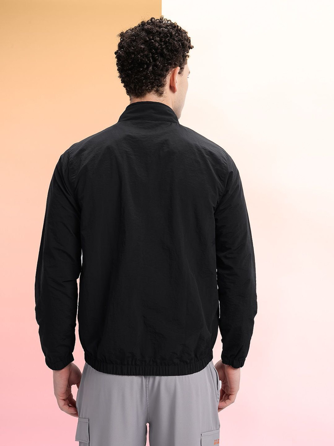 Image of HRX by Hrithik Roshan Men Solid Bomber Jacket