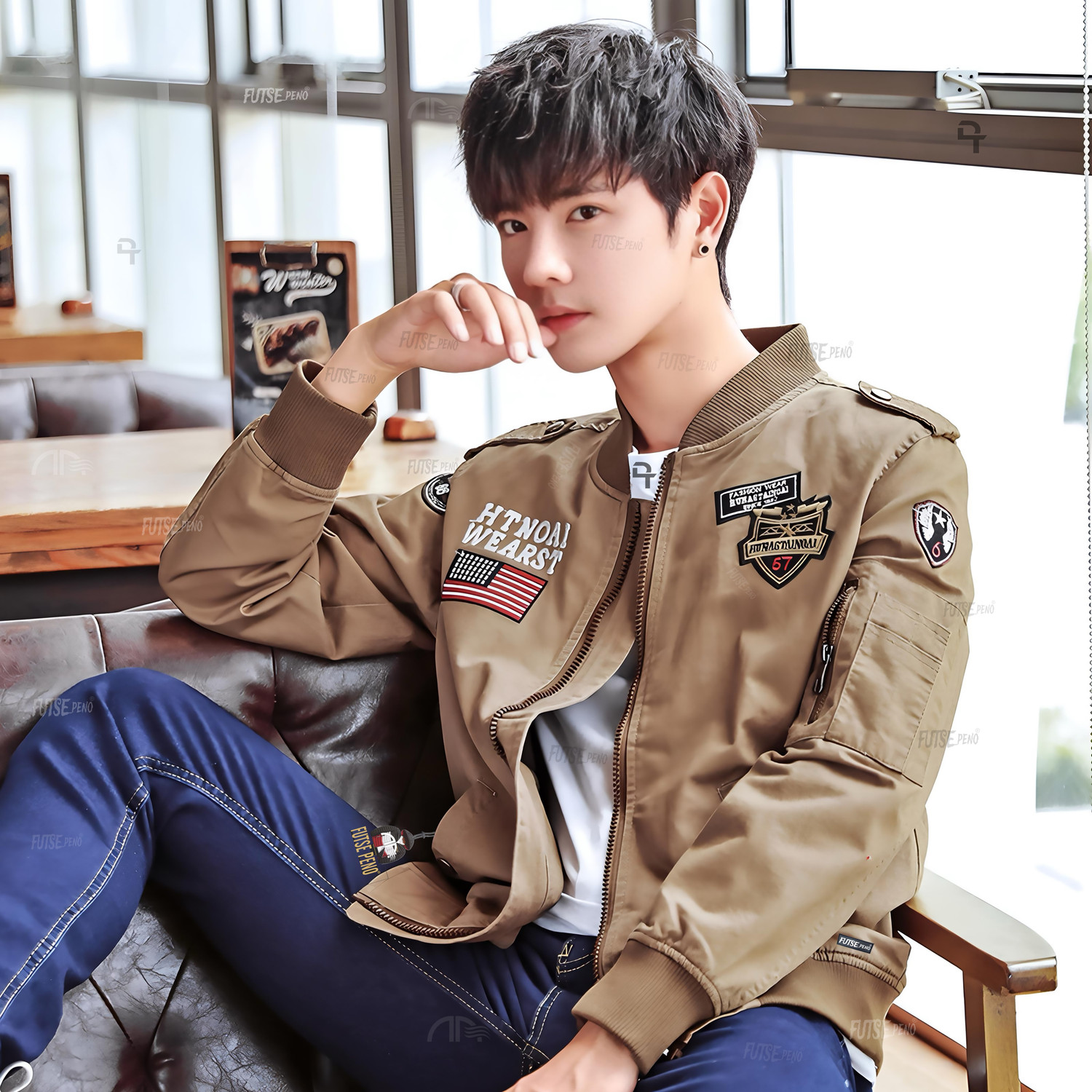 Image of FUTSE PENO Full Sleeve Solid Men Jacket