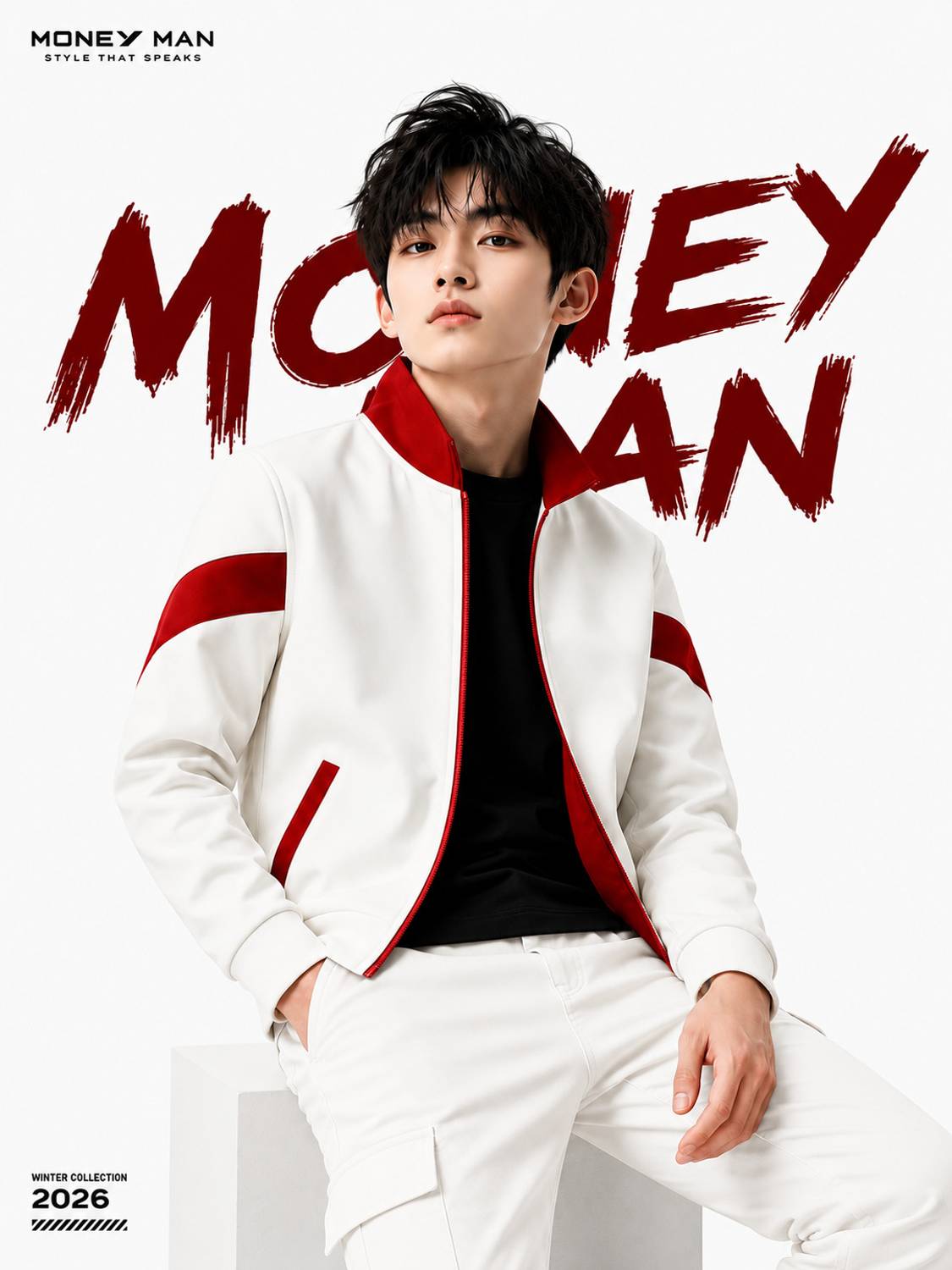 Money Man Full Sleeve Colorblock Jacket - Image 3