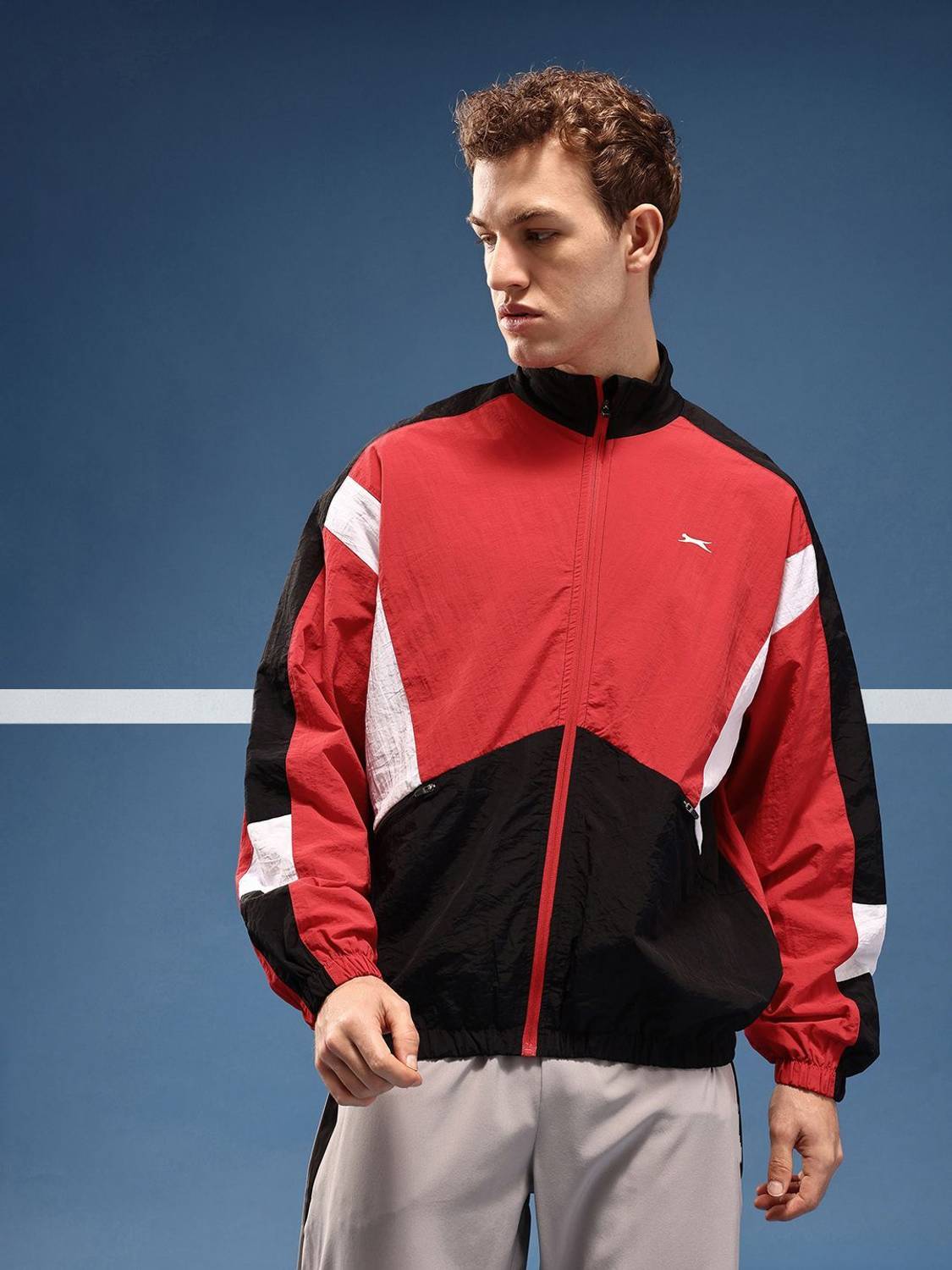SLAZENGER Full Sleeve Colorblock Men Jacket - Image 3